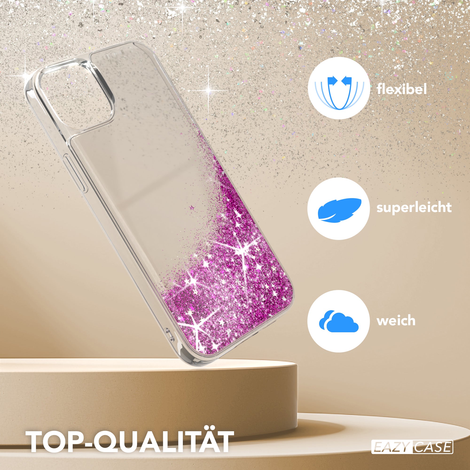 iPhone 15 Plus Glitzerhülle