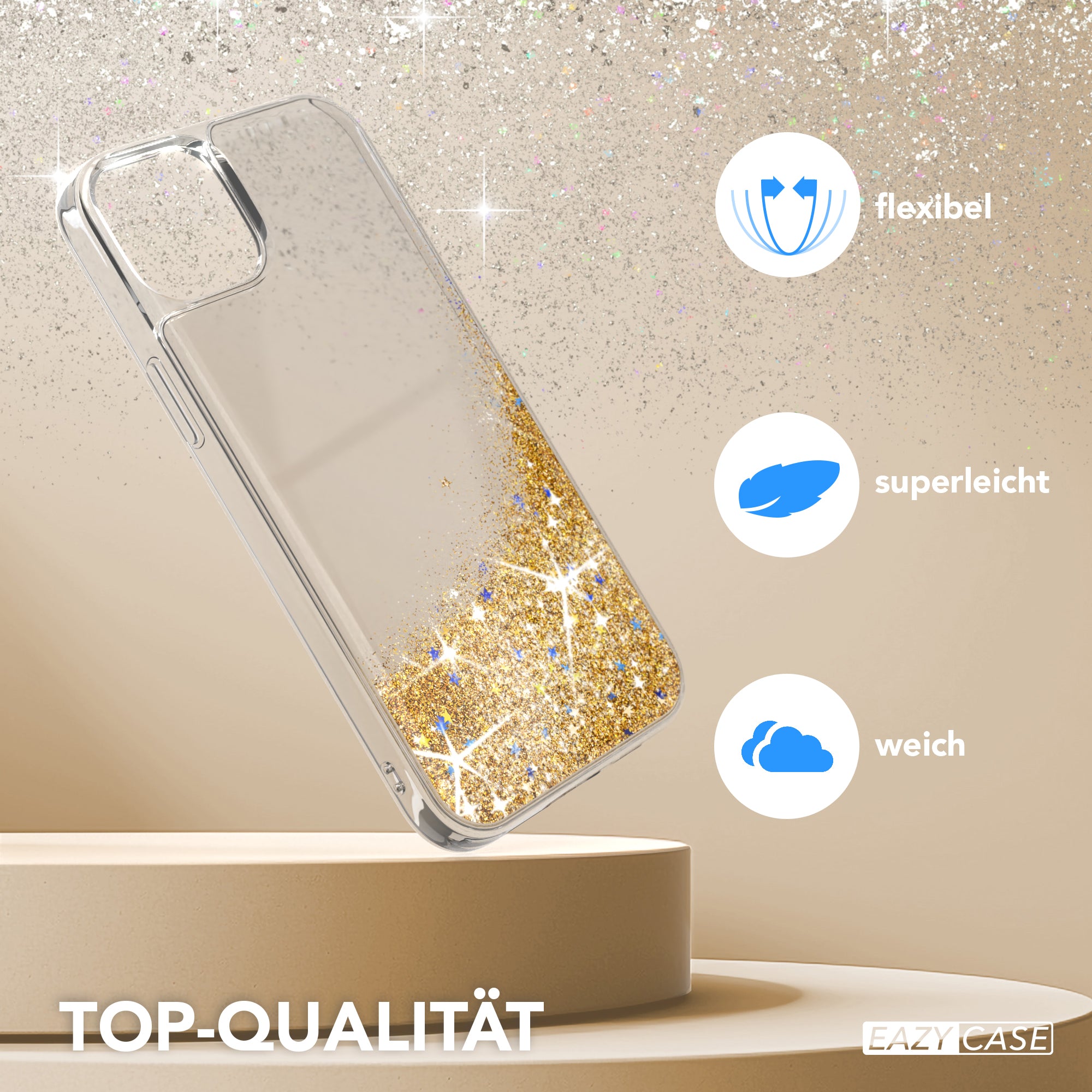 iPhone 15 Plus Glitzerhülle