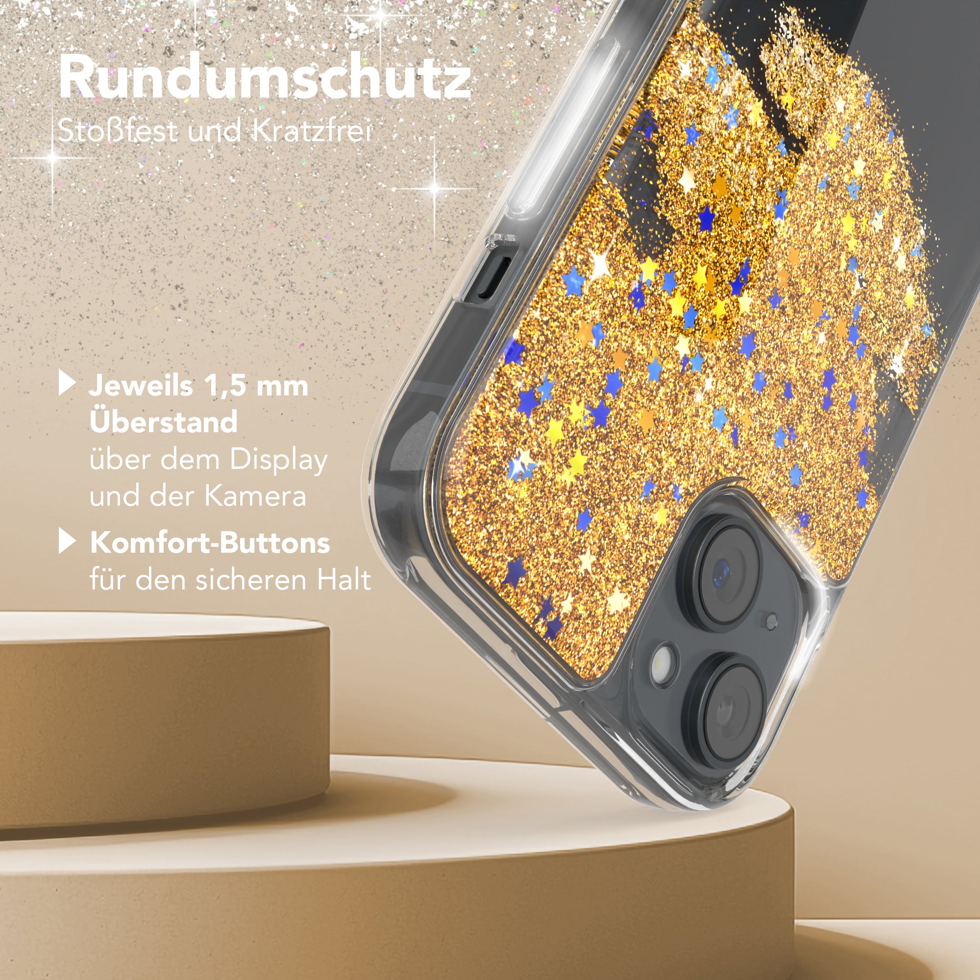 iPhone 15 Plus Glitzerhülle