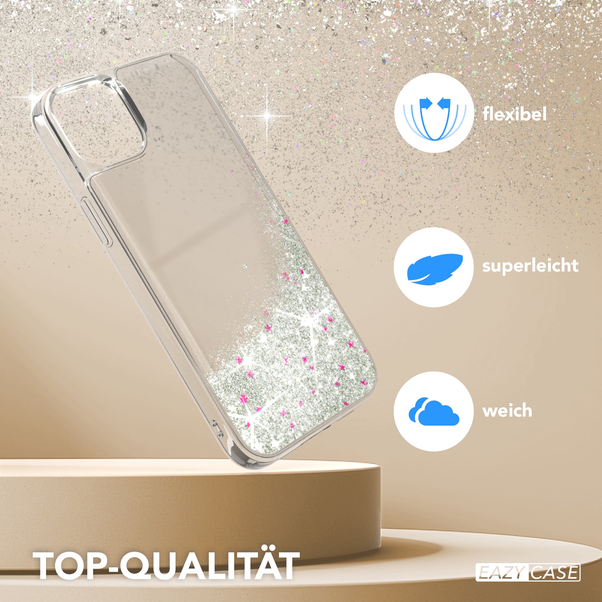 iPhone 15 Plus Glitzerhülle