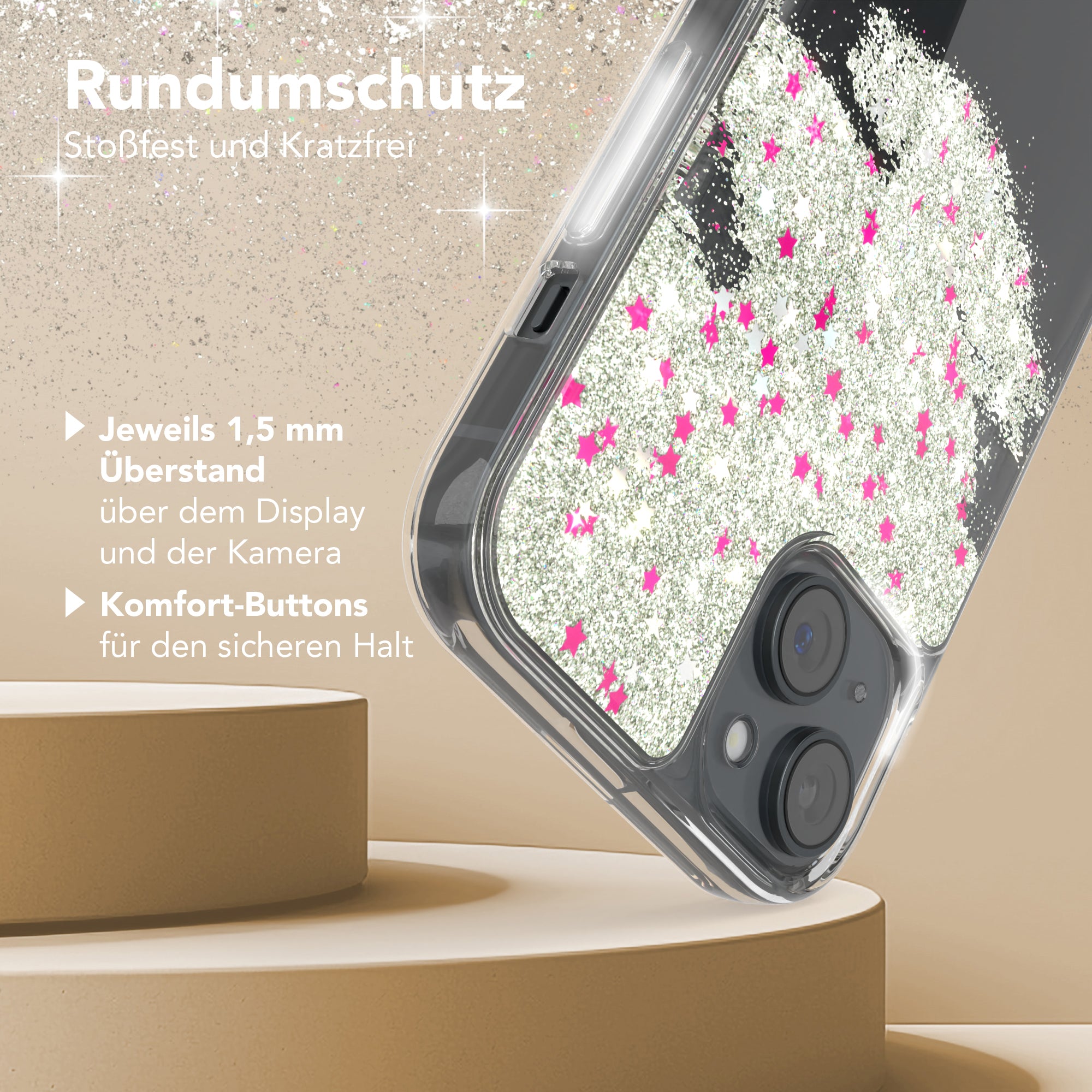 iPhone 15 Plus Glitzerhülle