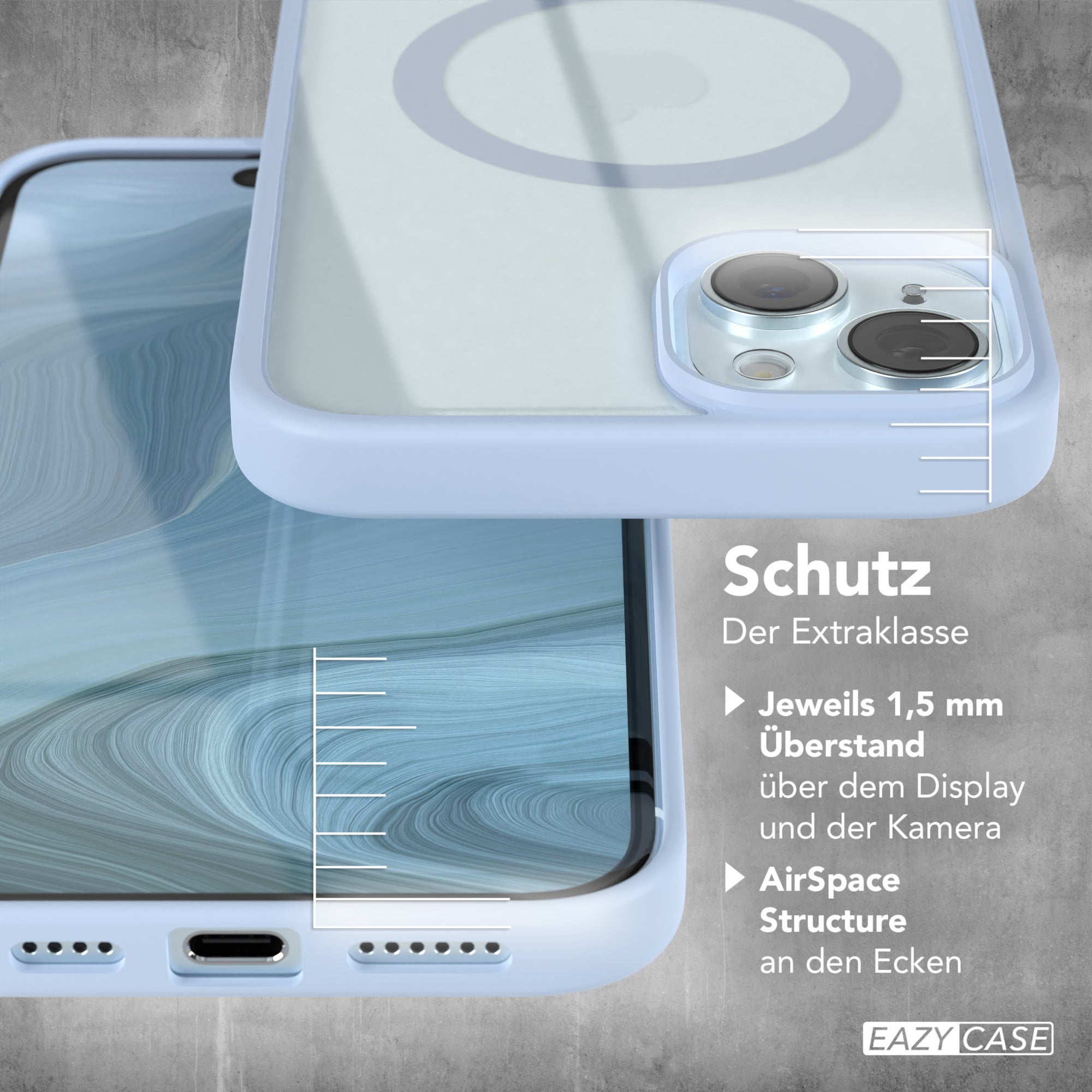 iPhone 15 Plus transparente Hülle mit MagSafe