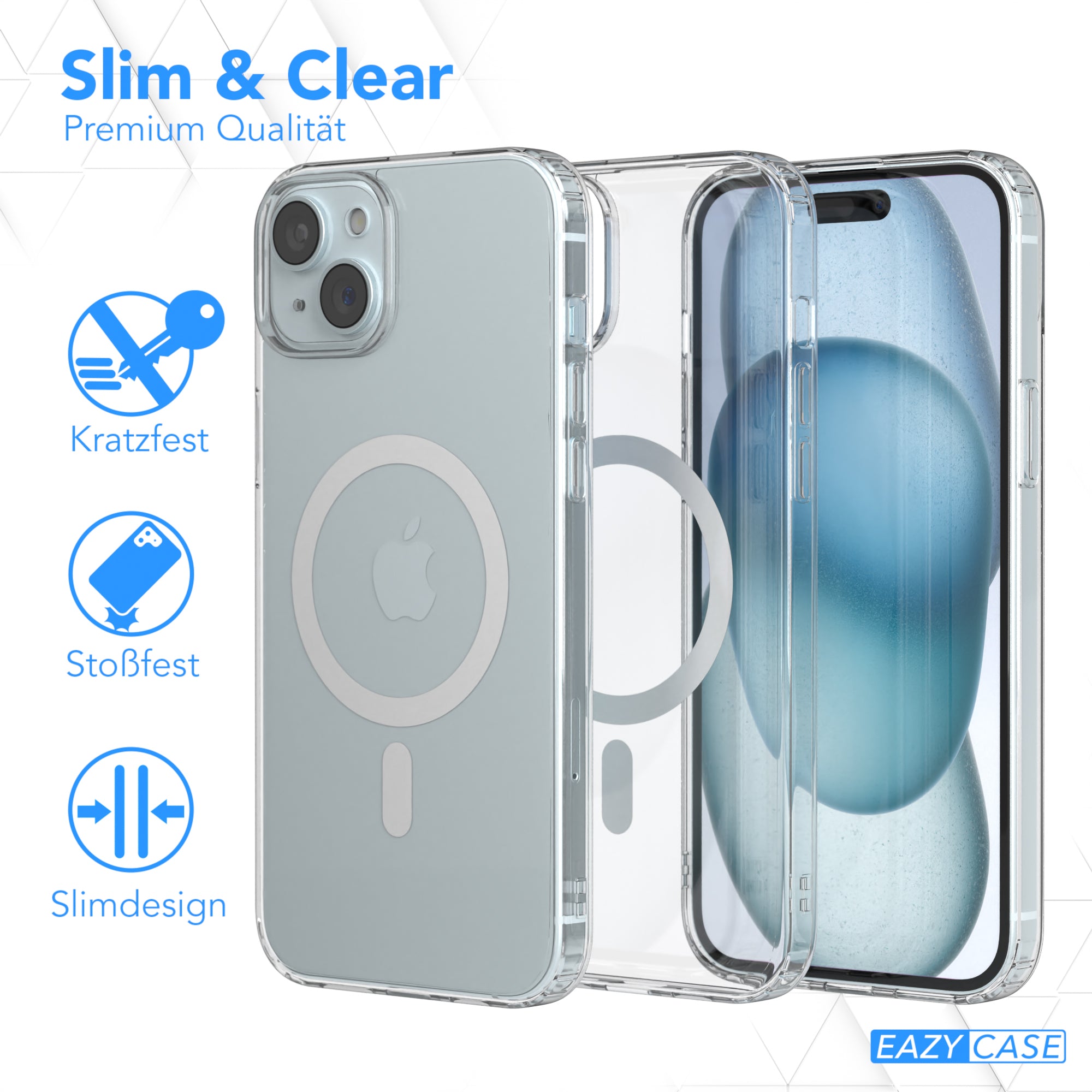 iPhone 15 Plus transparente Hülle mit MagSafe