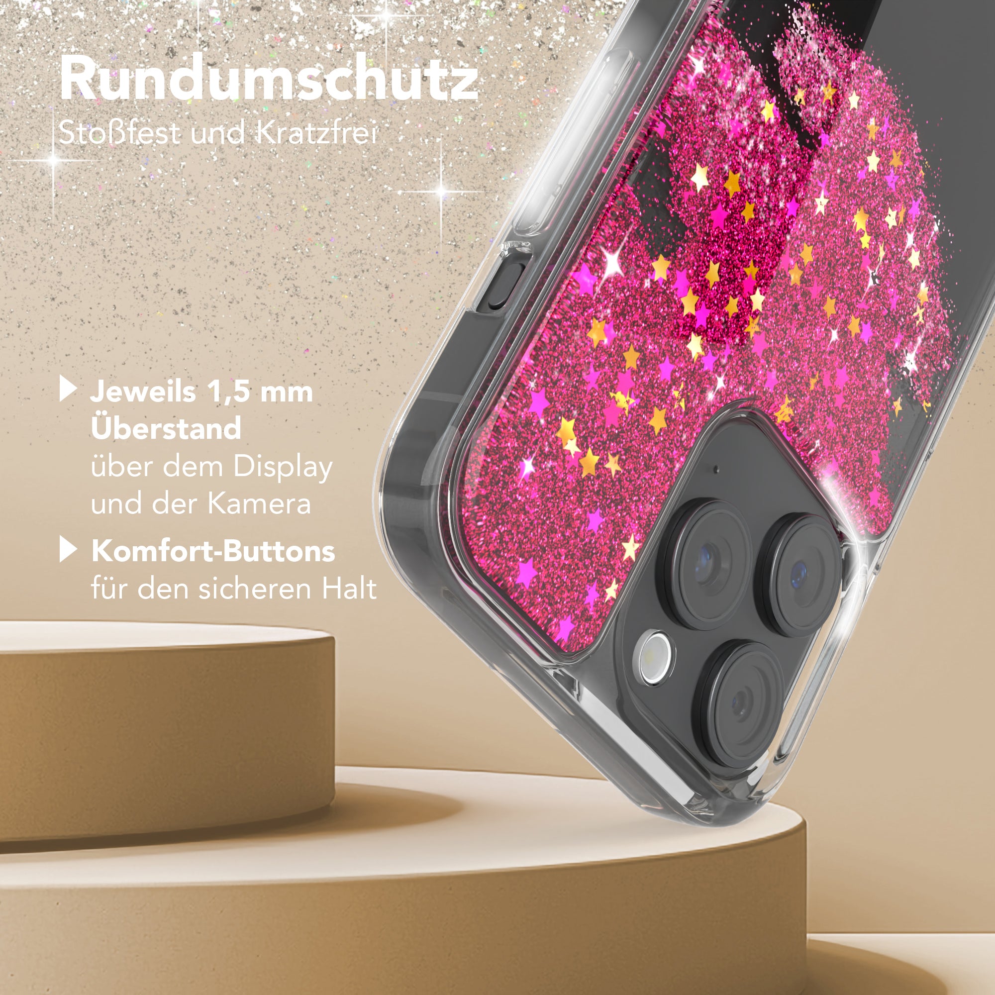 iPhone 15 Pro Max Glitzerhülle