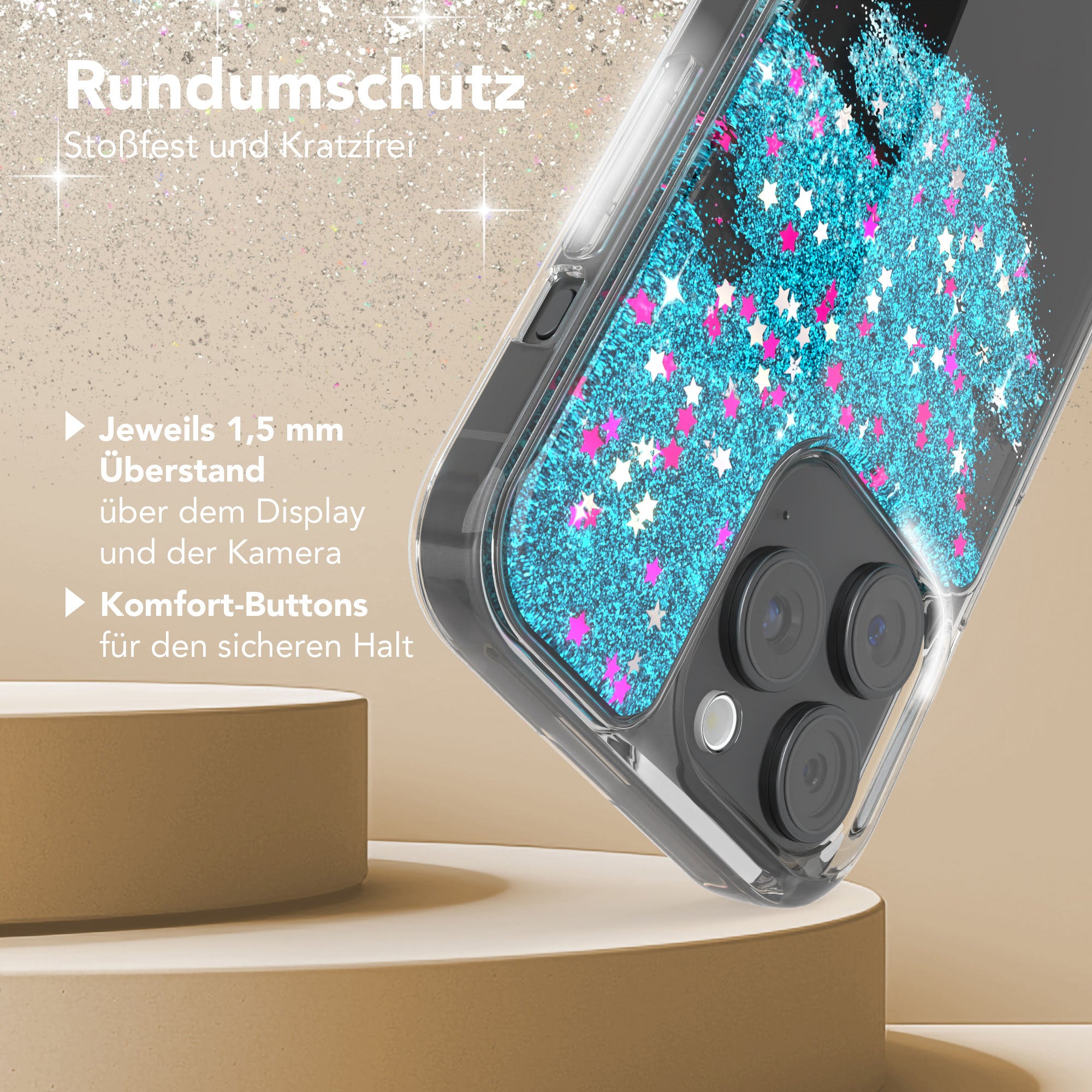 iPhone 15 Pro Max Glitzerhülle