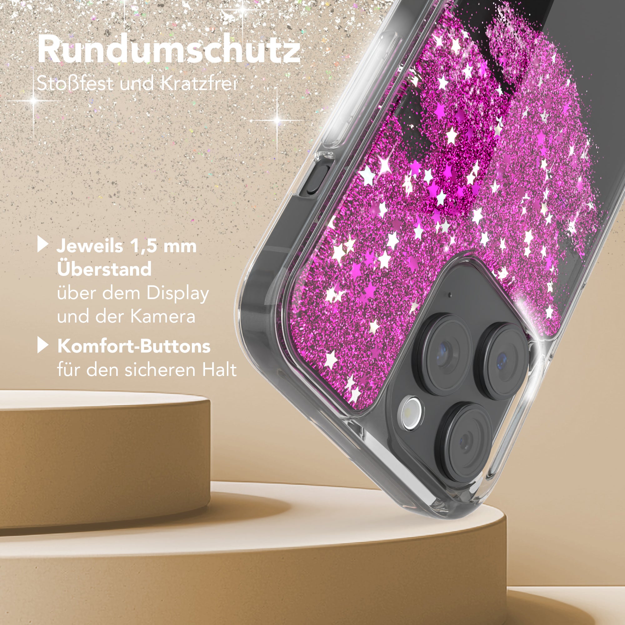 iPhone 15 Pro Max Glitzerhülle