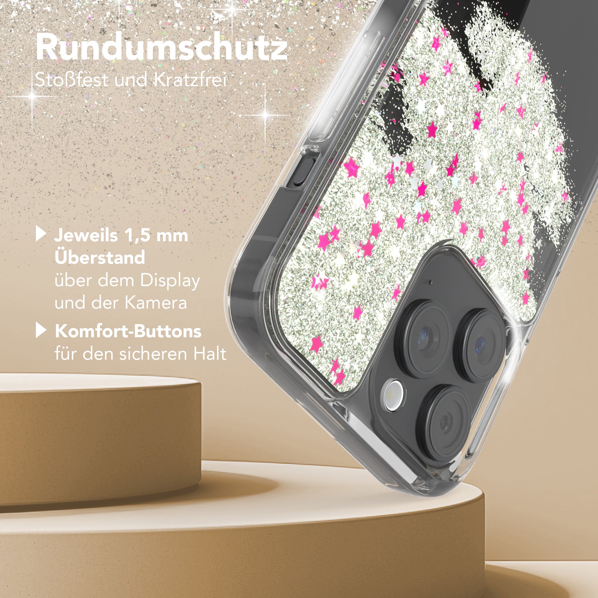 iPhone 15 Pro Max Glitzerhülle