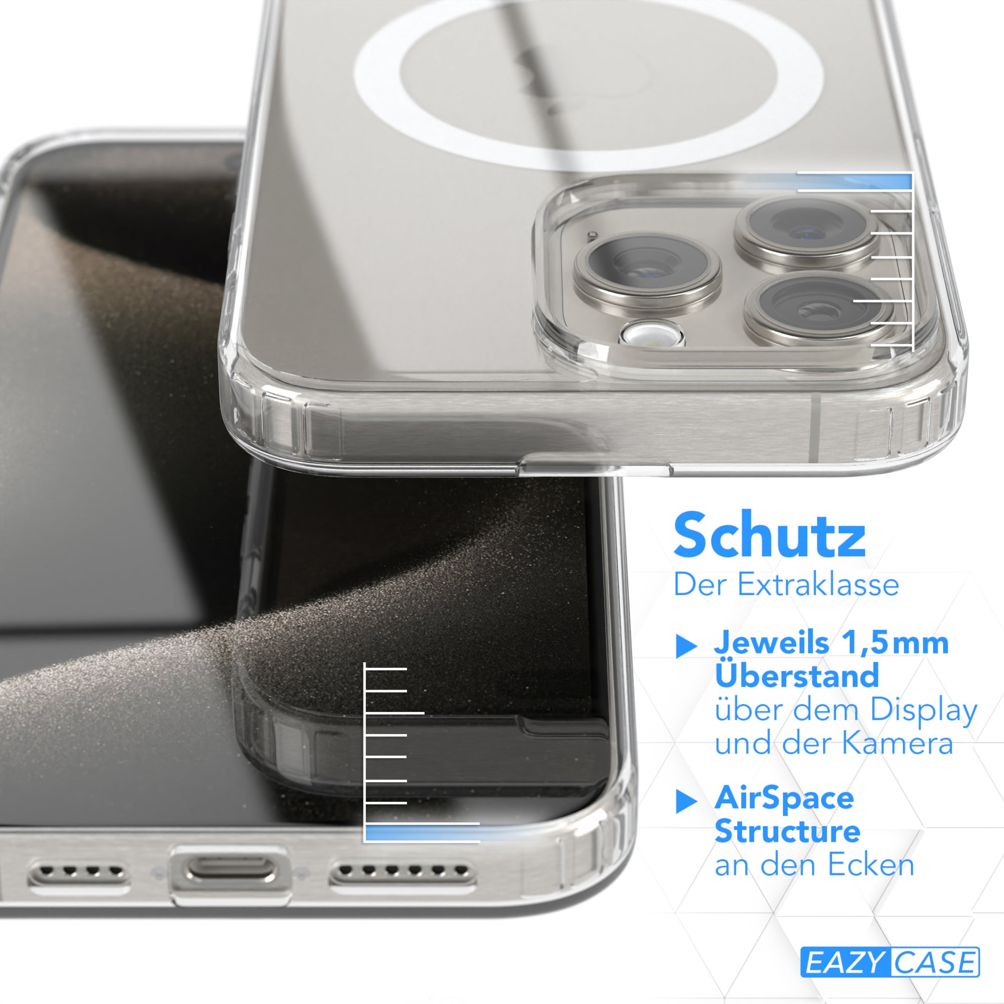 iPhone 15 Pro Max transparente Hülle mit MagSafe