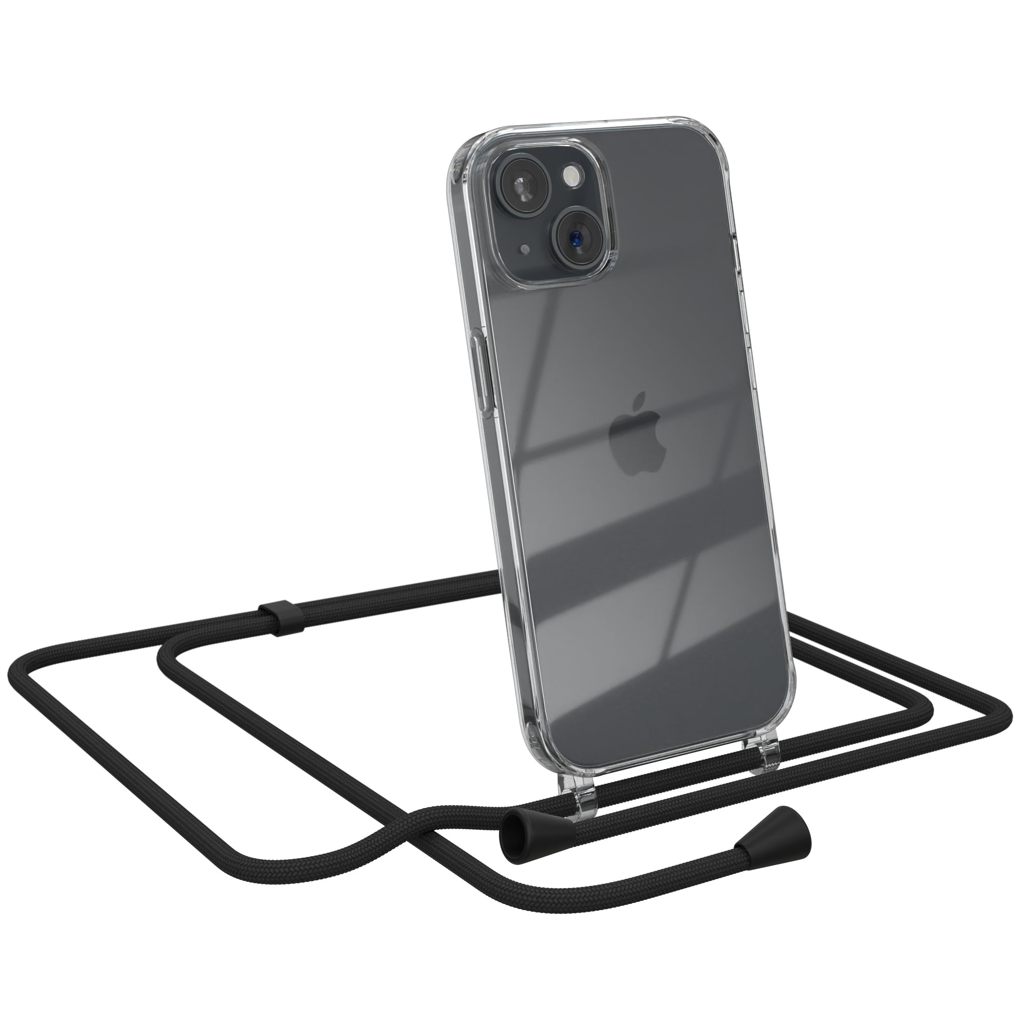 iPhone 15 transparente Hülle + Kordel
