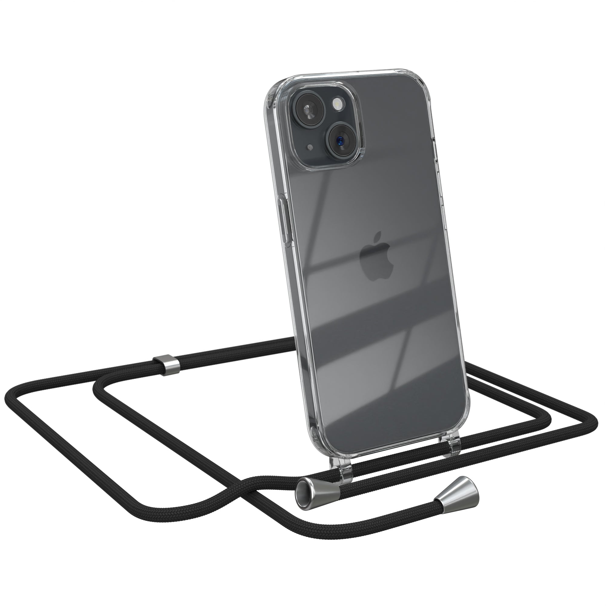iPhone 15 transparente Hülle + Kordel