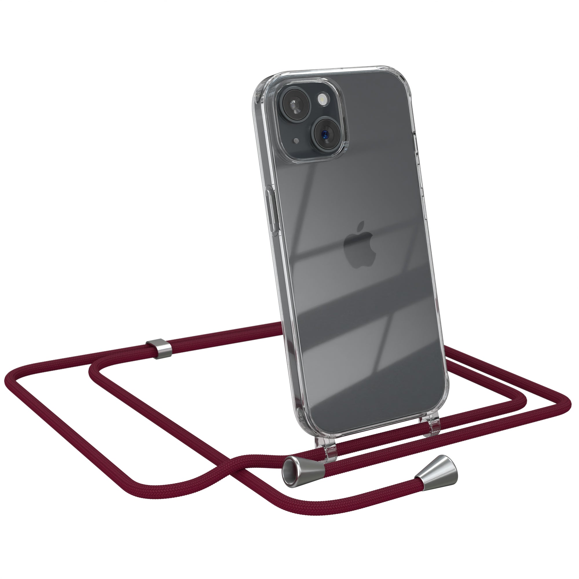 iPhone 15 transparente Hülle + Kordel