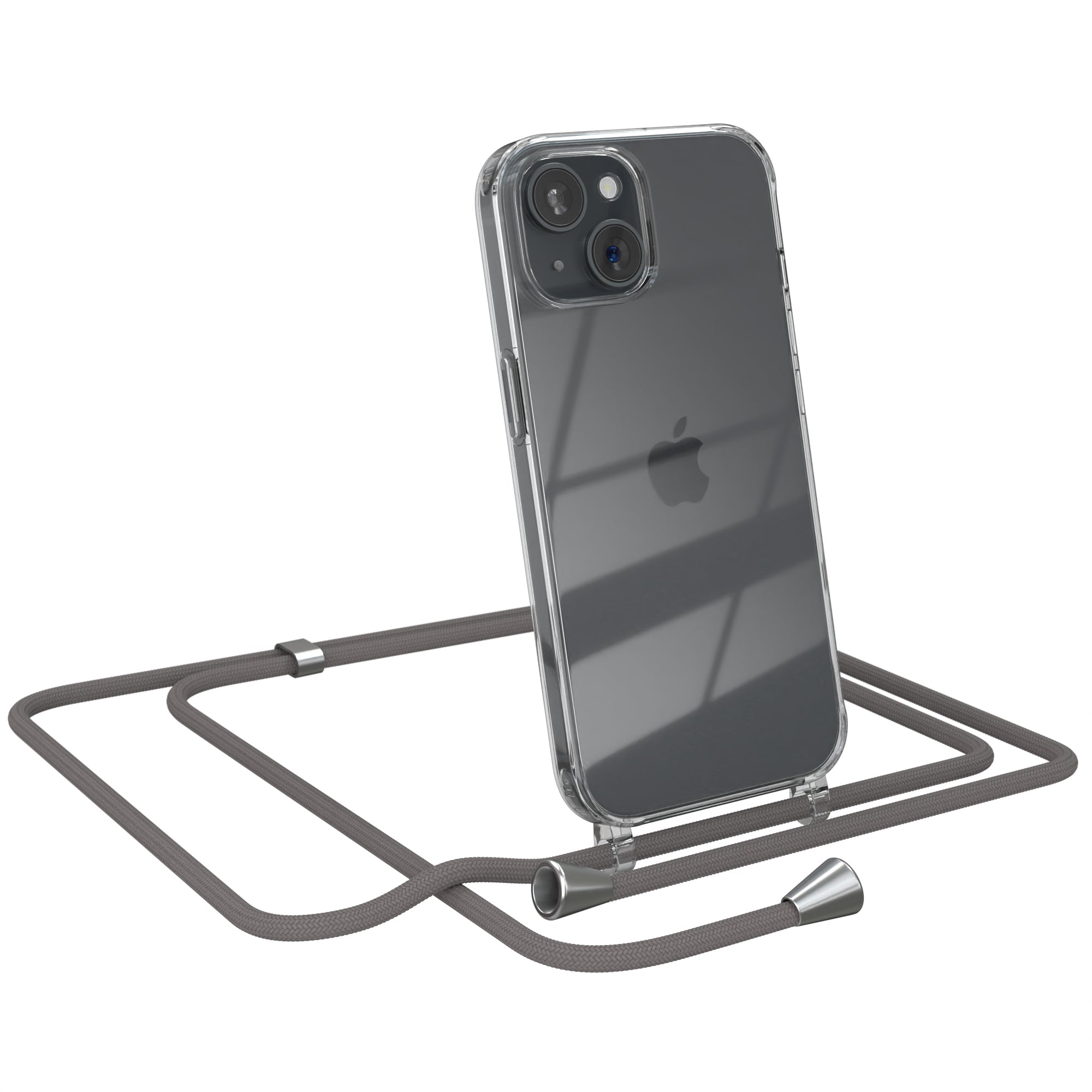 iPhone 15 transparente Hülle + Kordel