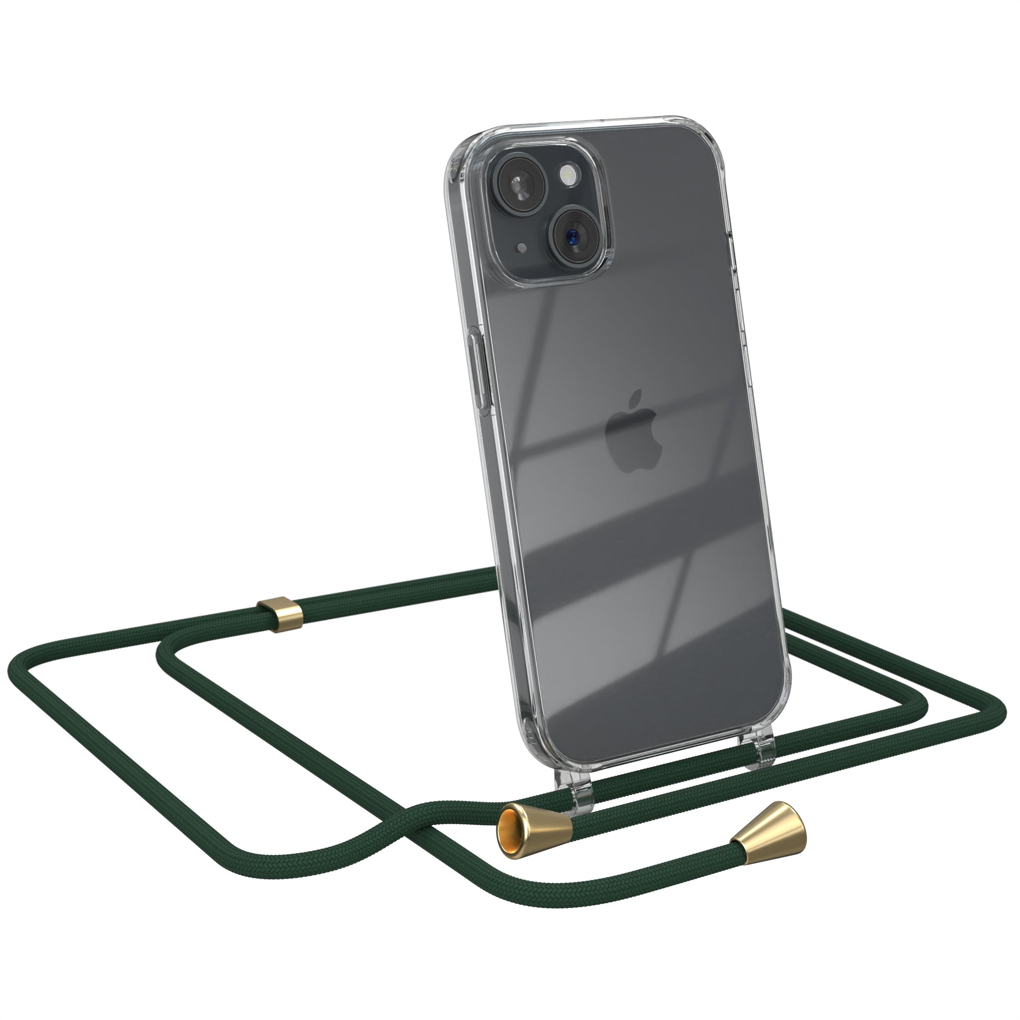 iPhone 15 transparente Hülle + Kordel