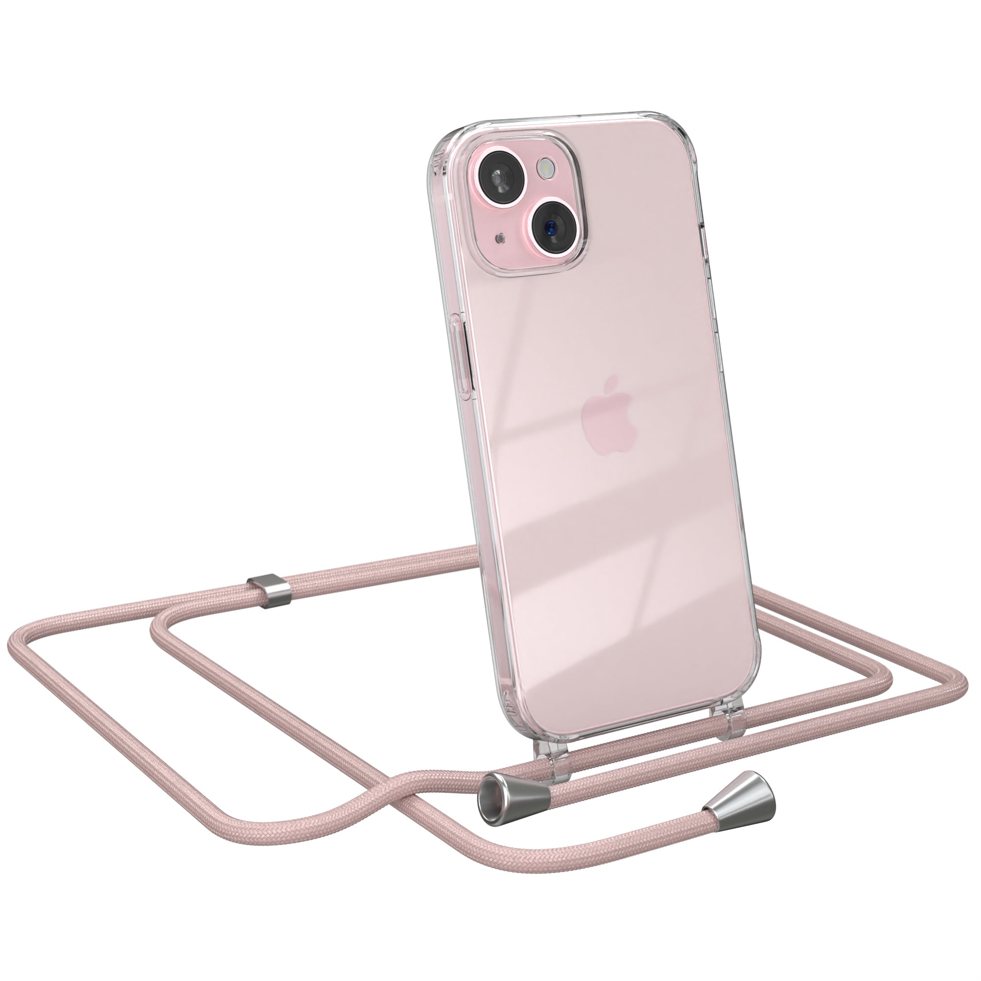 iPhone 15 transparente Hülle + Kordel