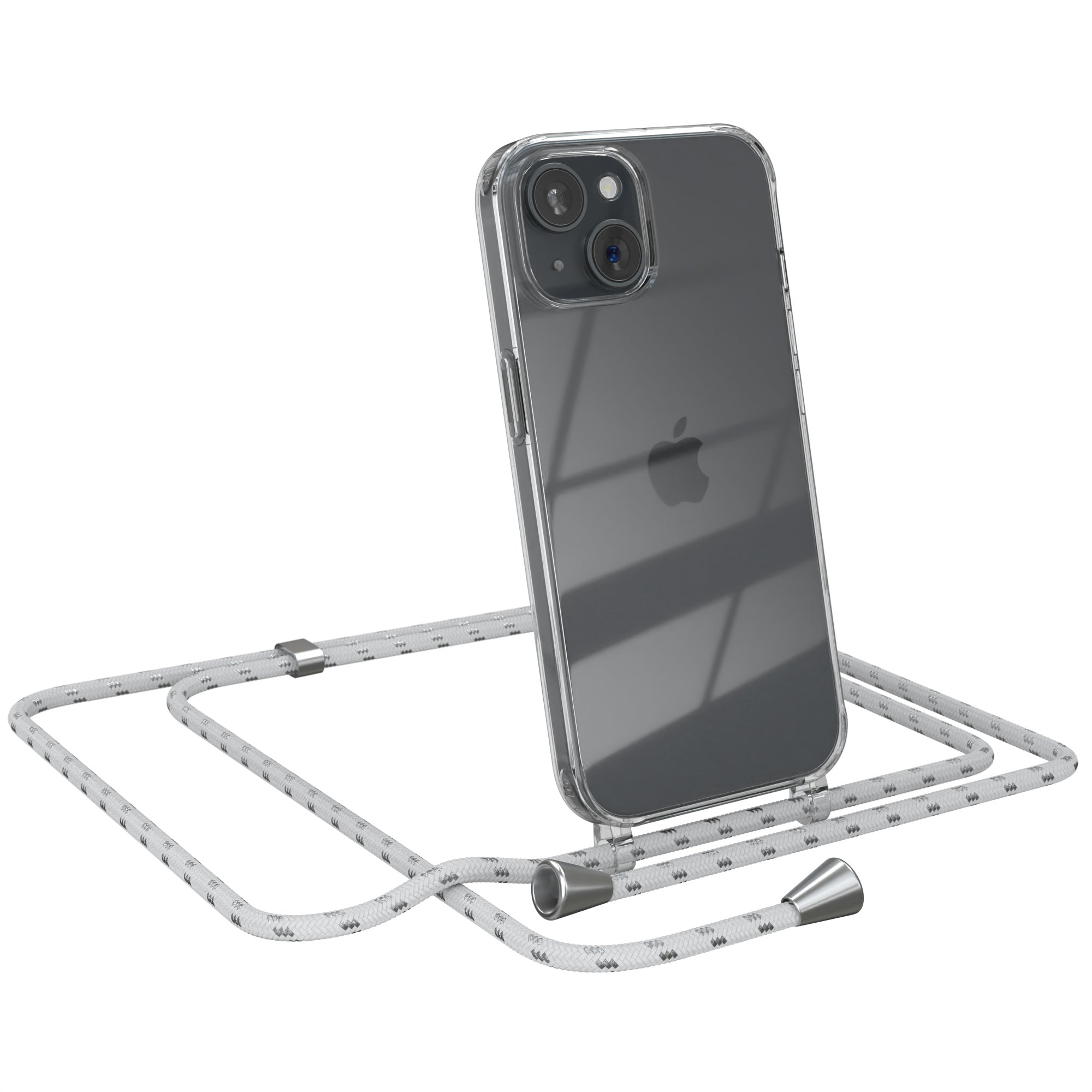 iPhone 15 transparente Hülle + Kordel