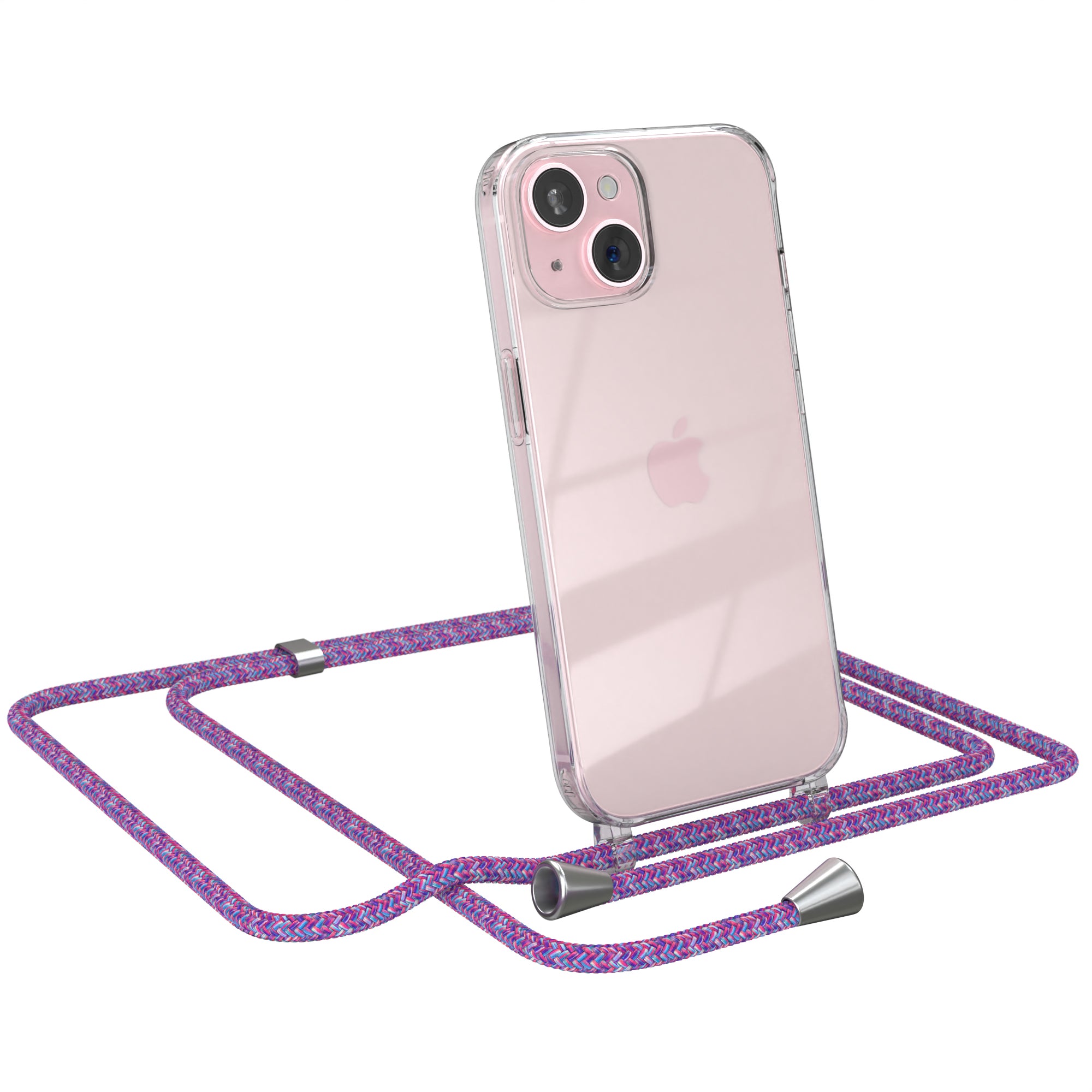 iPhone 15 transparente Hülle + Kordel