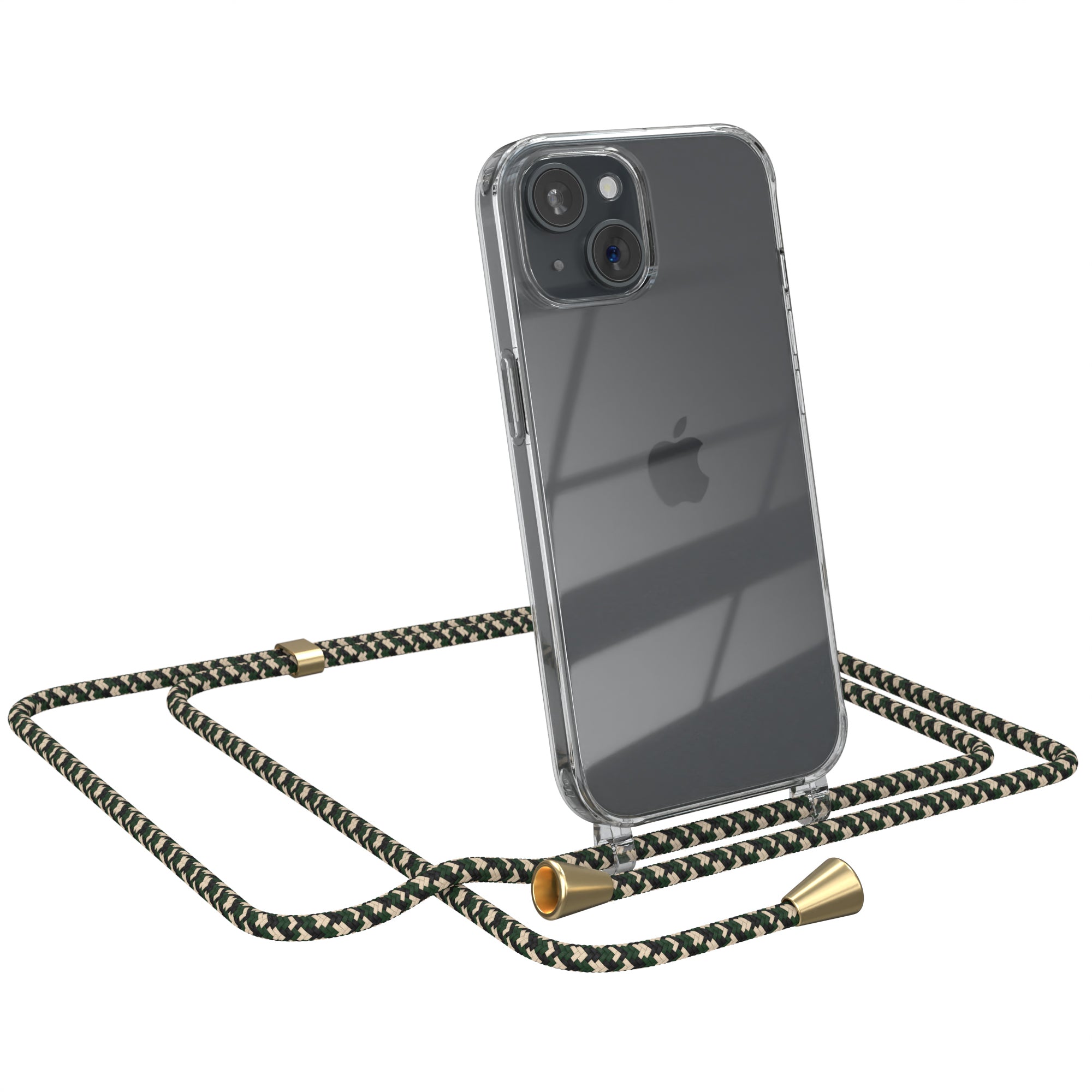 iPhone 15 transparente Hülle + Kordel