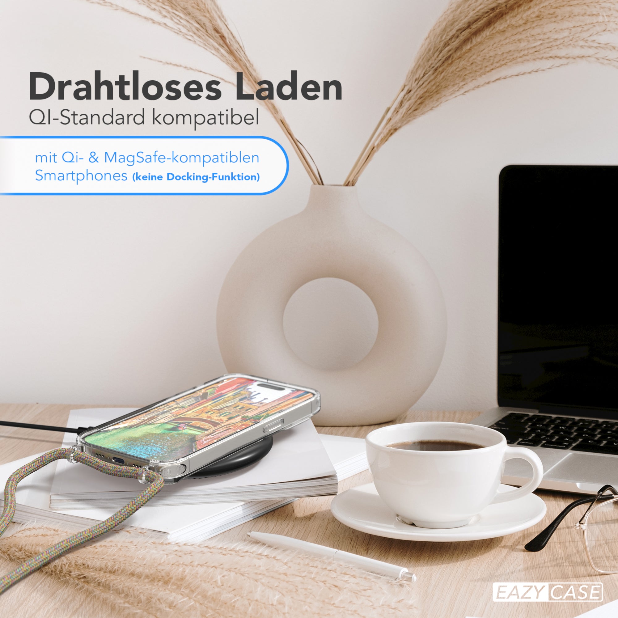 iPhone 15 Pro transparente Hülle + Kordel