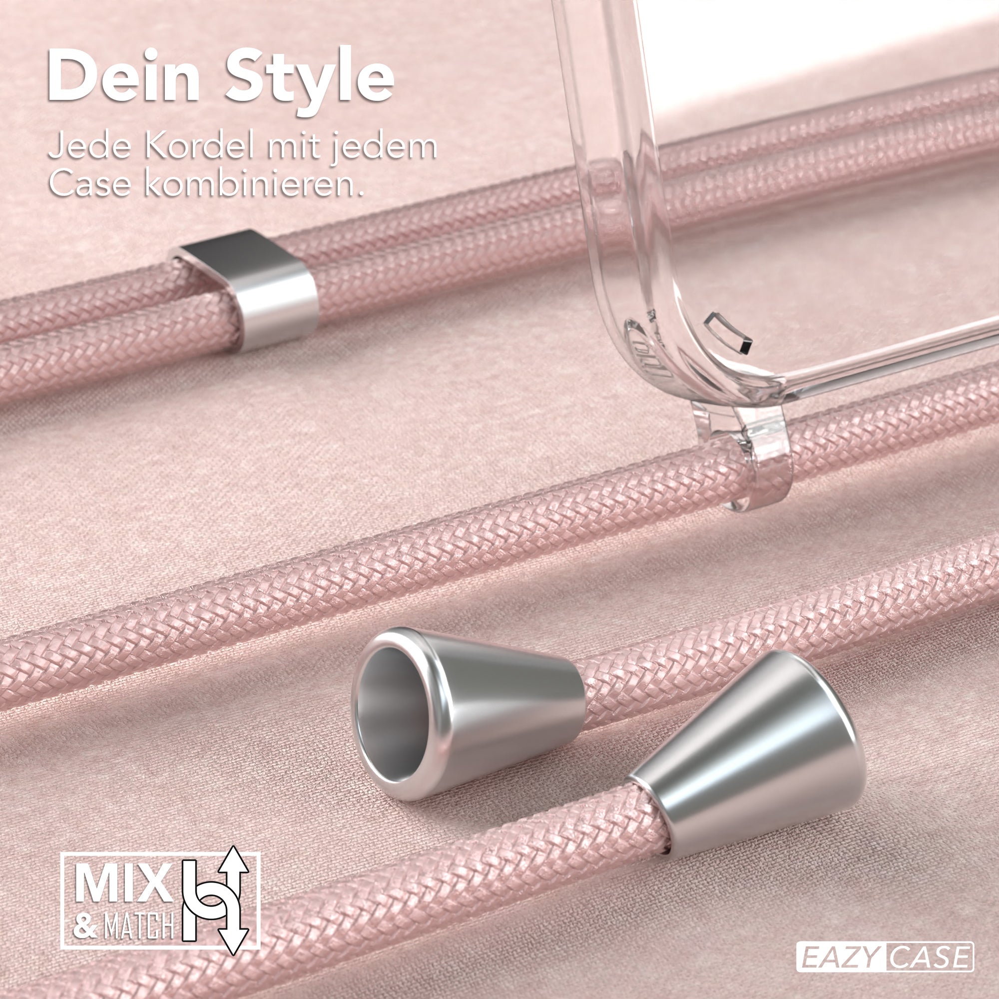 iPhone 15 Pro transparente Hülle + Kordel