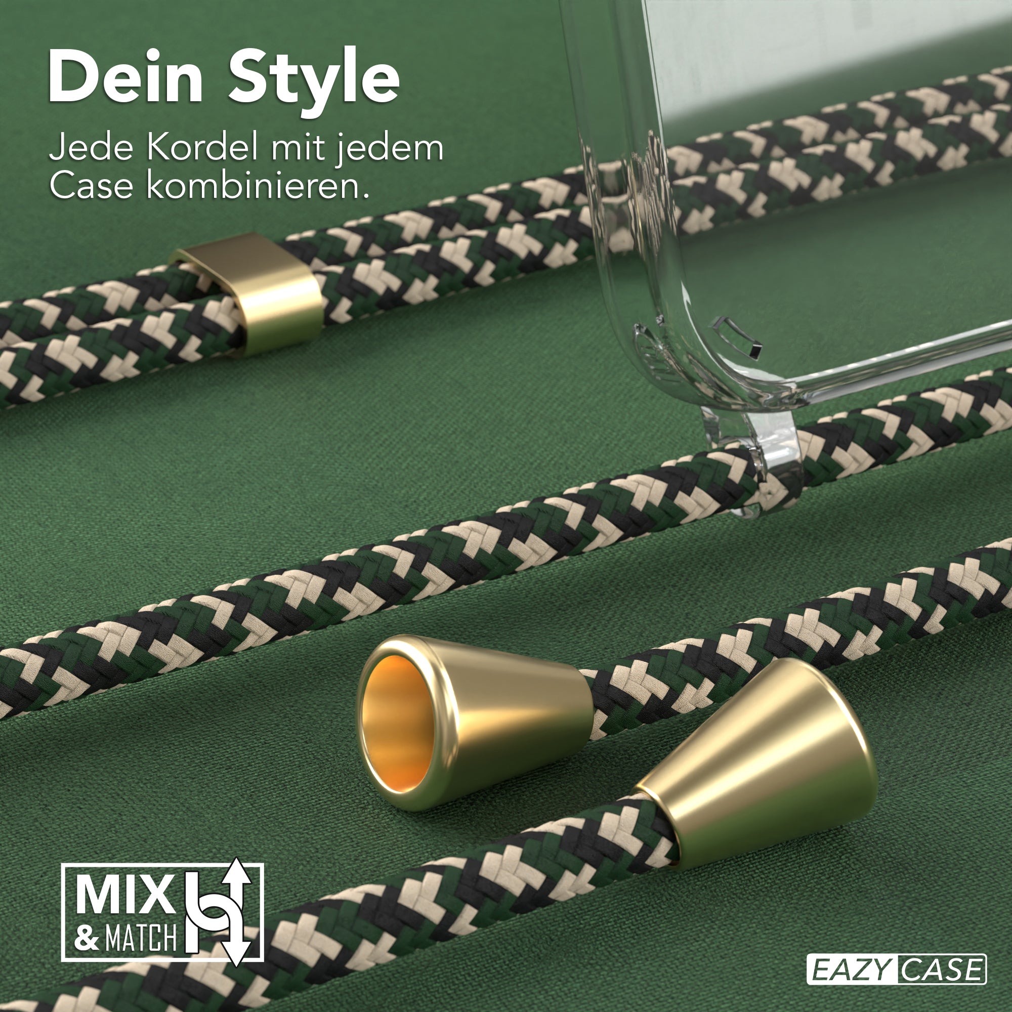 iPhone 15 Pro transparente Hülle + Kordel