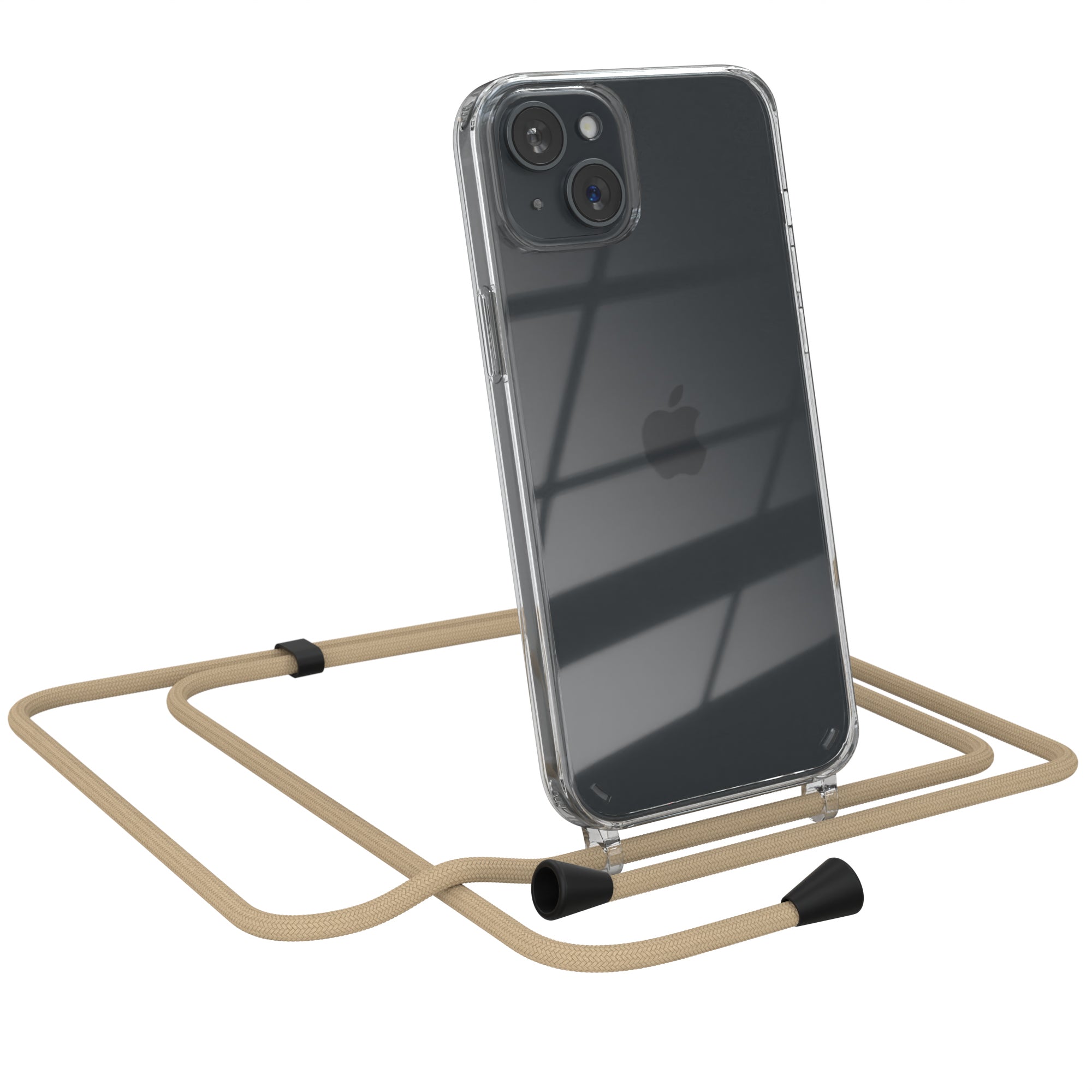 iPhone 15 Plus transparente Hülle + Kordel