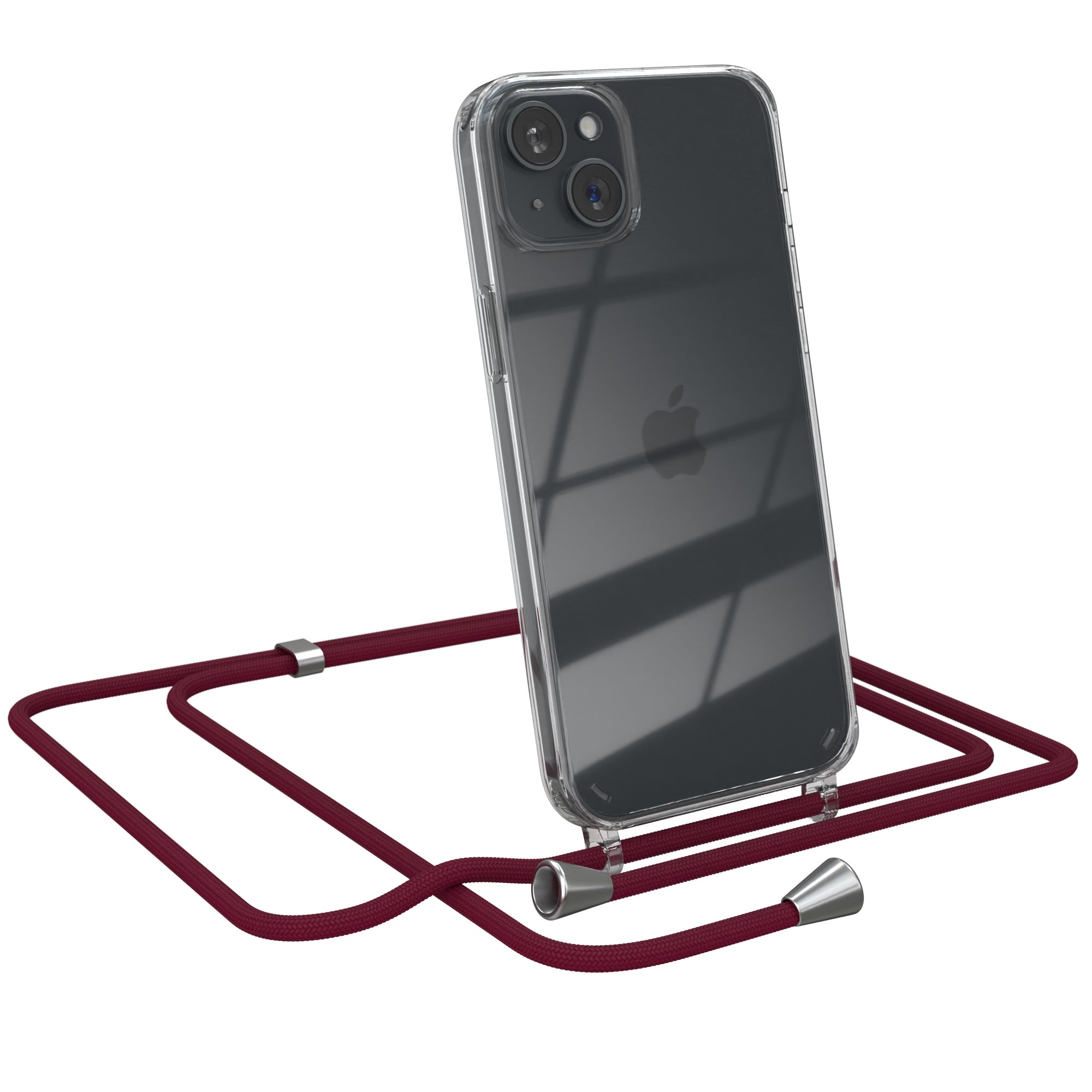 iPhone 15 Plus transparente Hülle + Kordel