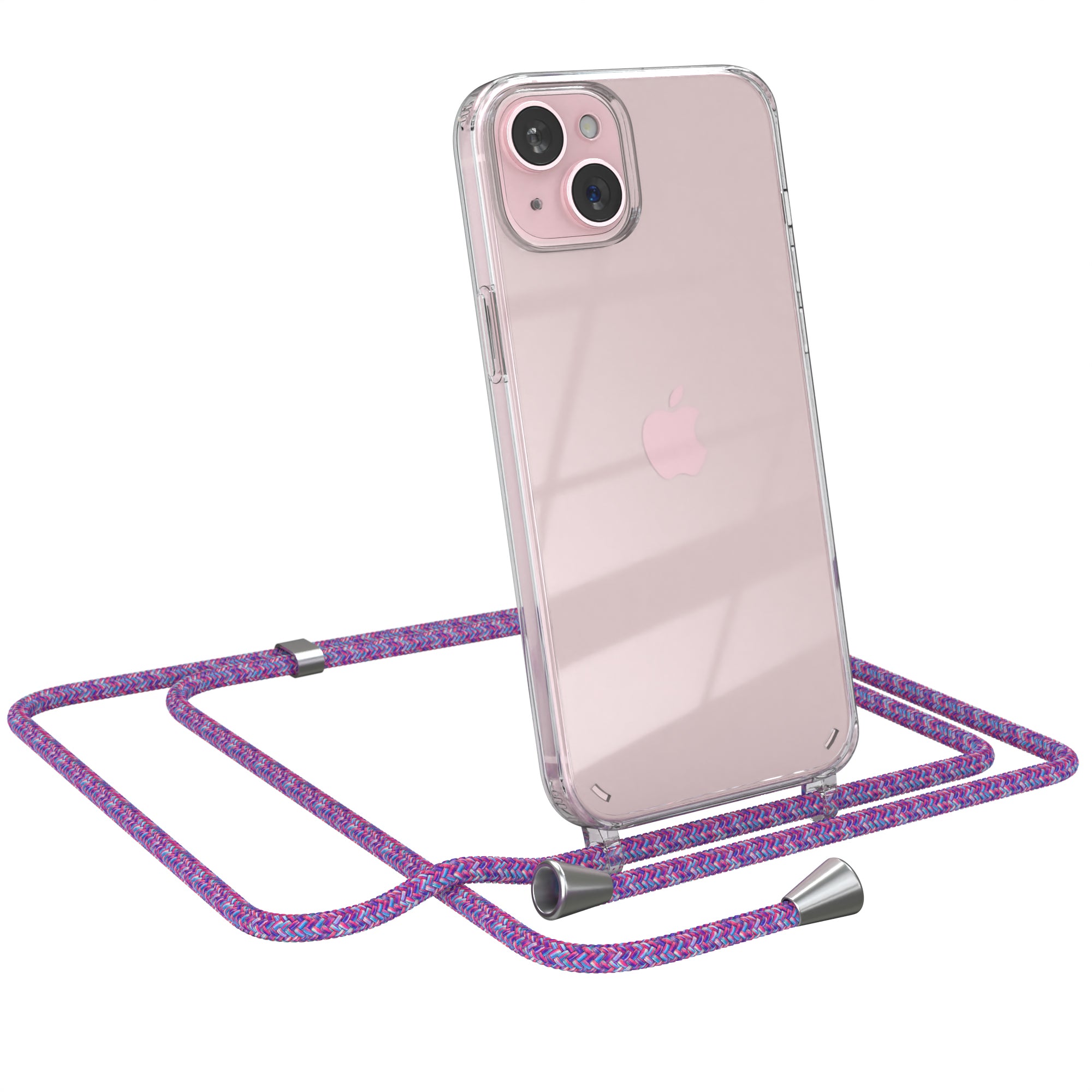 iPhone 15 Plus transparente Hülle + Kordel