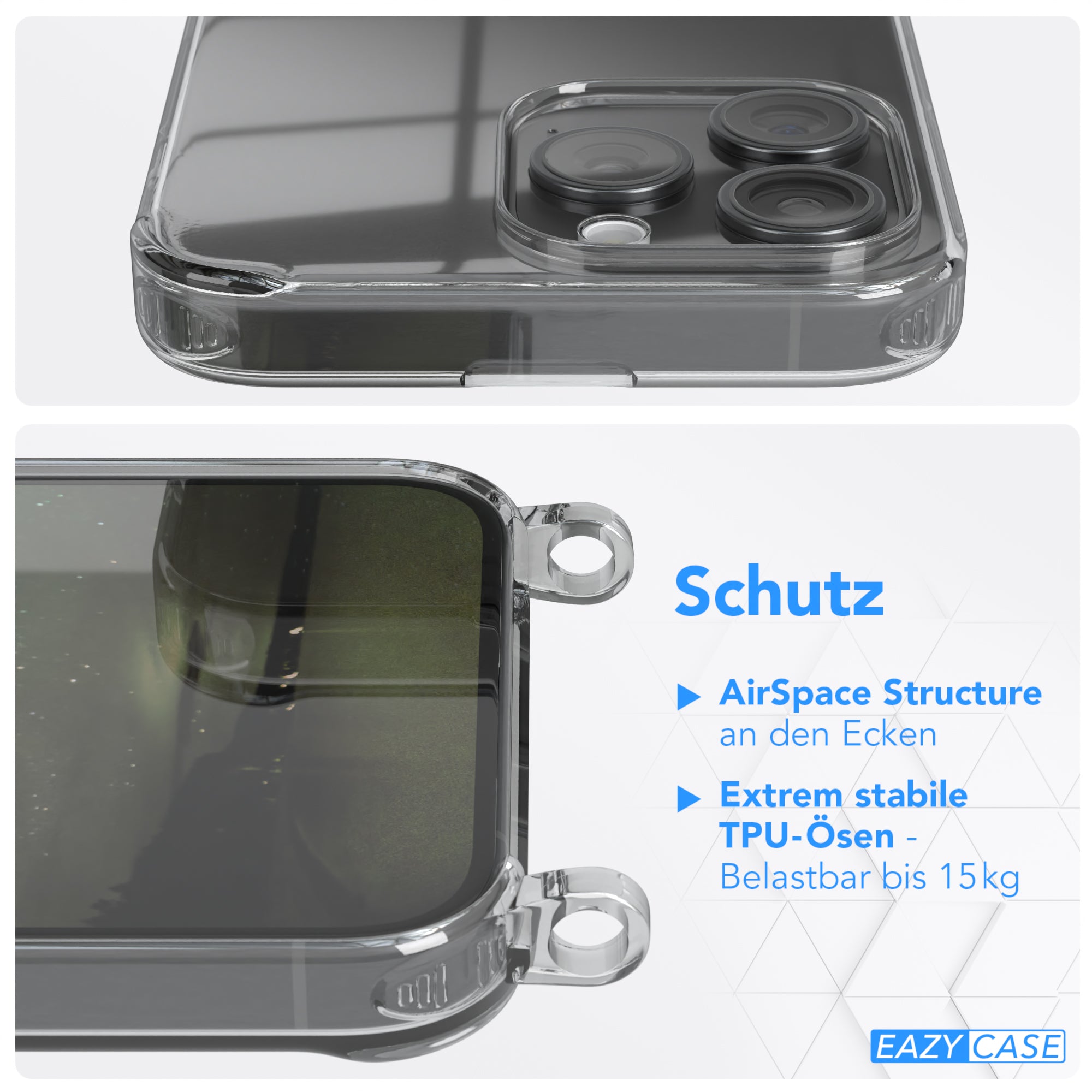 iPhone 15 Pro Max transparente Hülle + Kordel