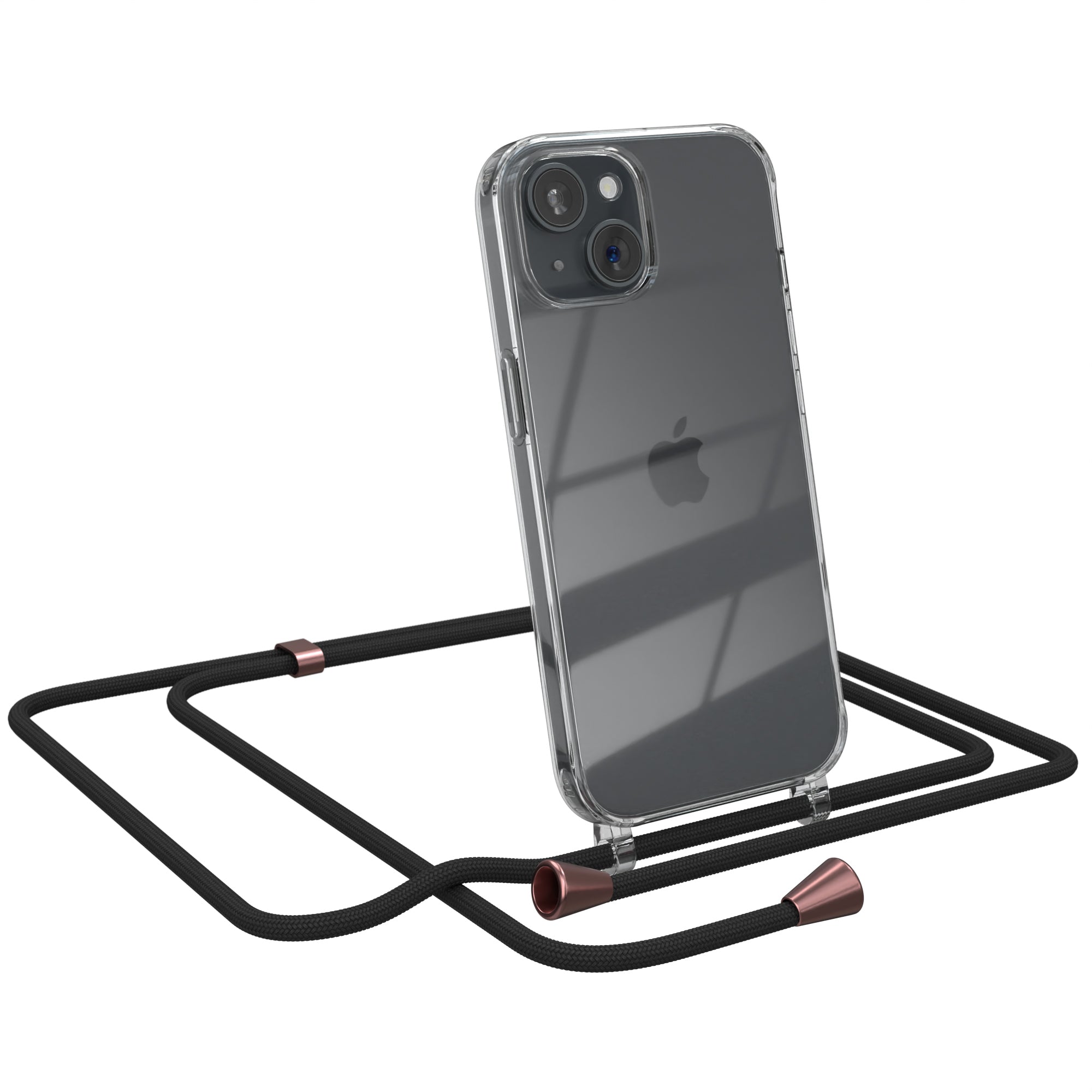 iPhone 15 transparente Hülle + Kordel