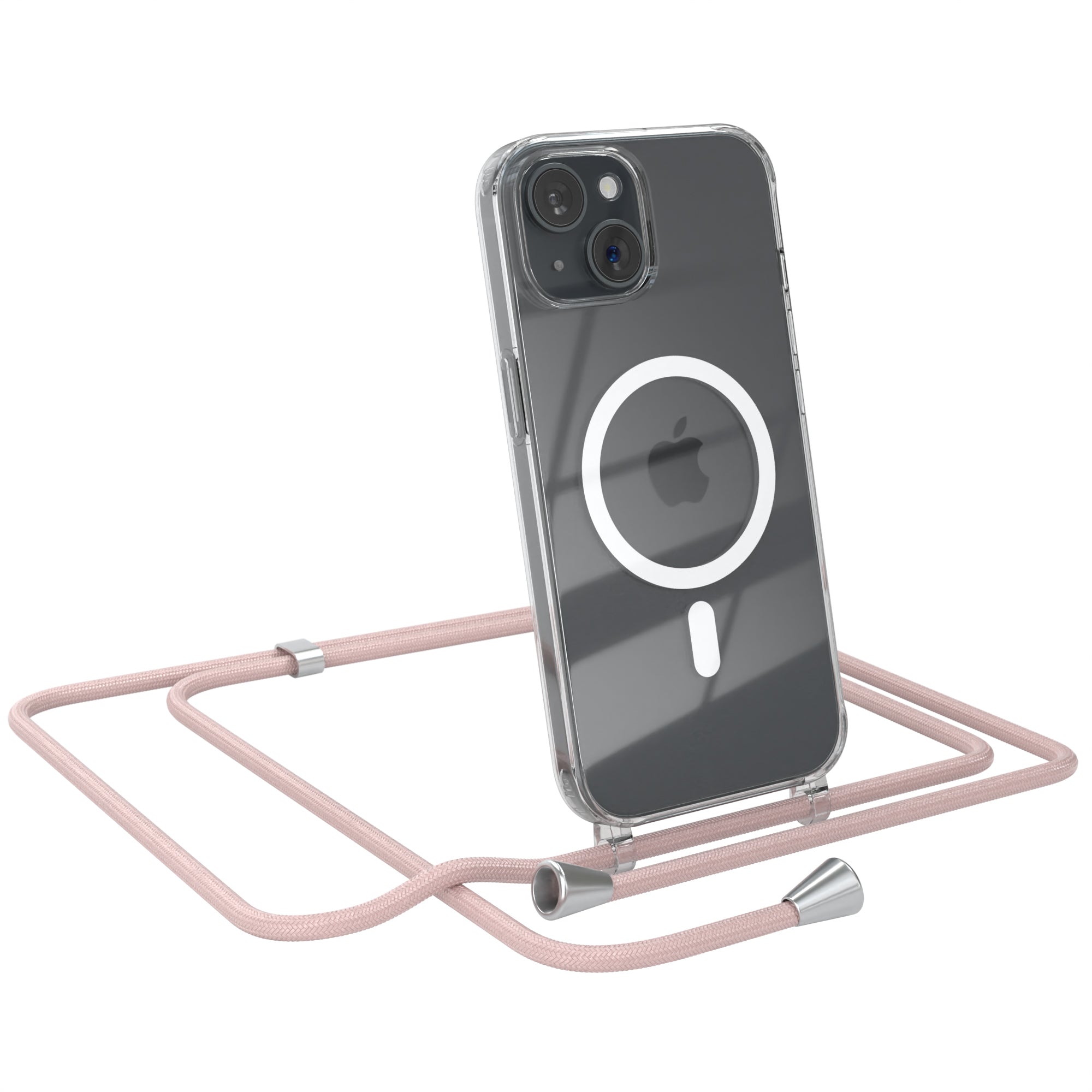 iPhone 15 transparente Hülle + Kordel mit MagSafe