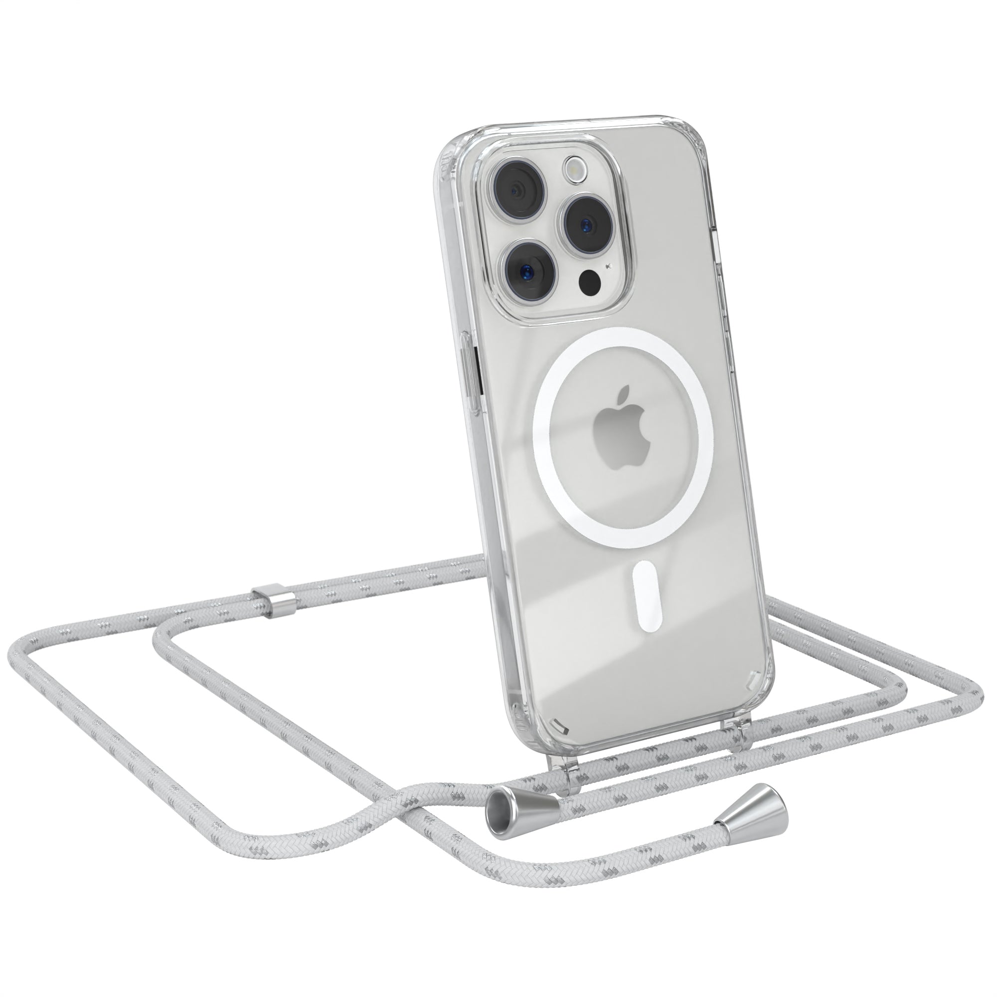 iPhone 15 Pro transparente Hülle + Kordel mit MagSafe