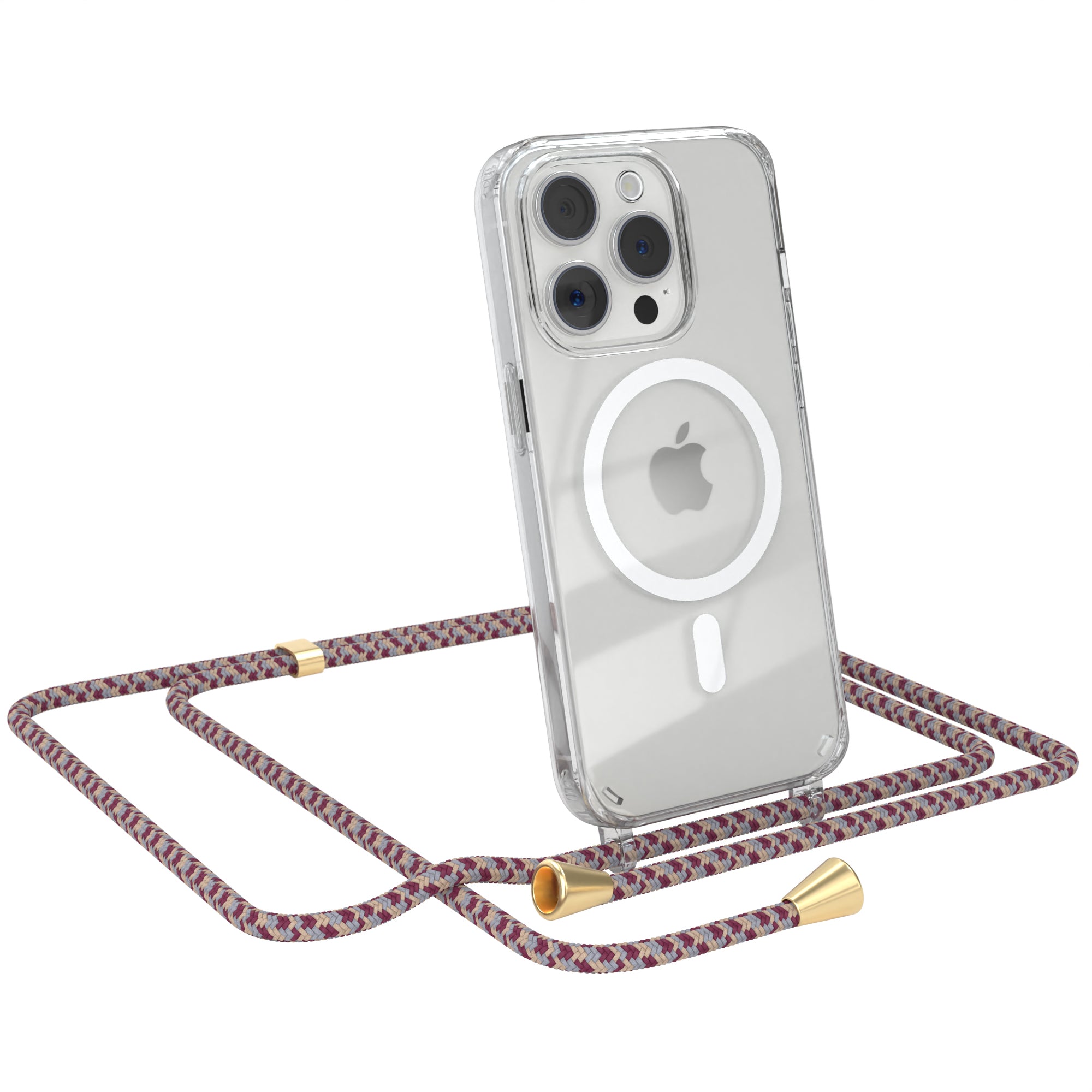 iPhone 15 Pro transparente Hülle + Kordel mit MagSafe
