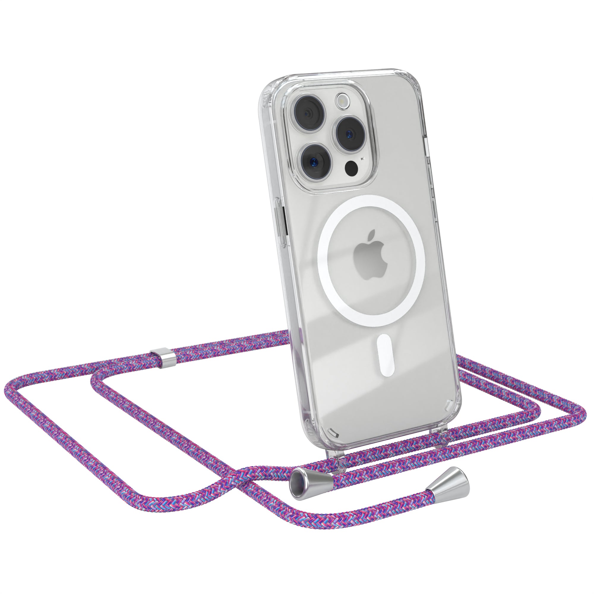 iPhone 15 Pro transparente Hülle + Kordel mit MagSafe