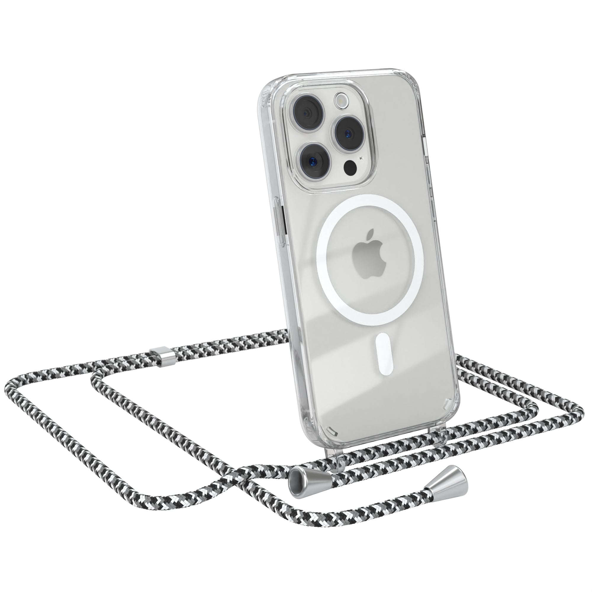 iPhone 15 Pro transparente Hülle + Kordel mit MagSafe
