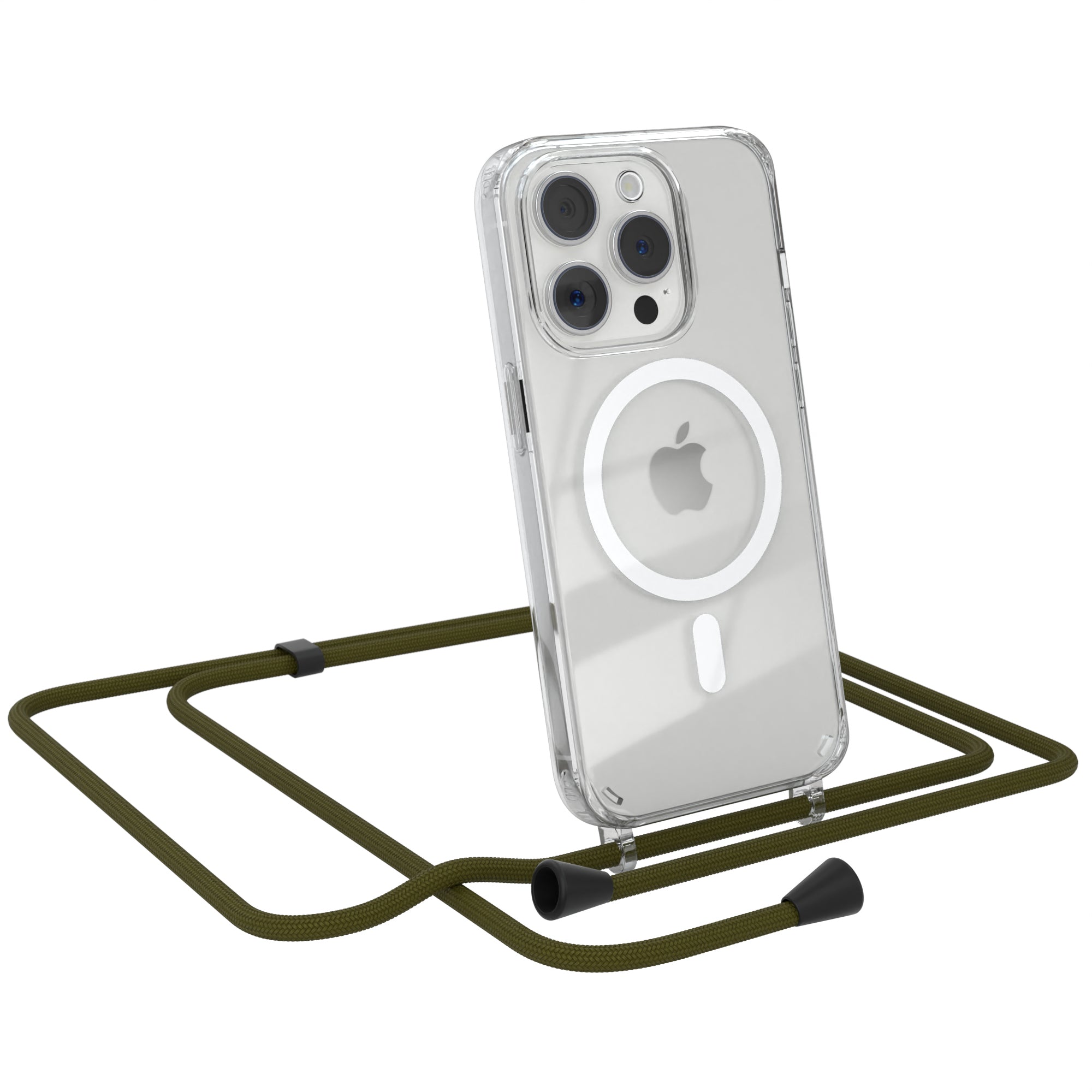 iPhone 15 Pro transparente Hülle + Kordel mit MagSafe
