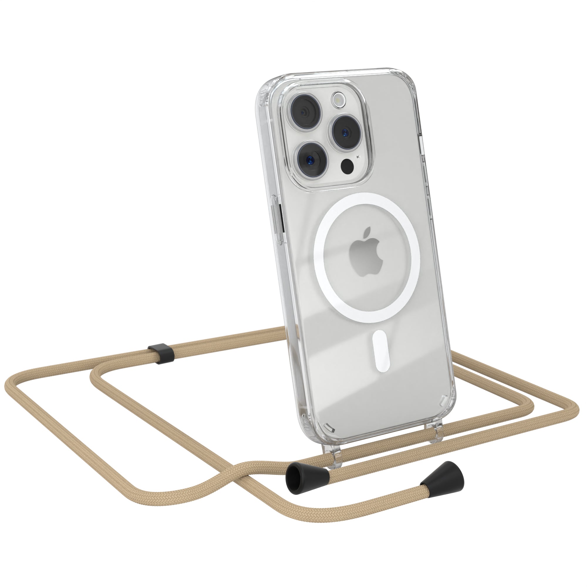 iPhone 15 Pro transparente Hülle + Kordel mit MagSafe