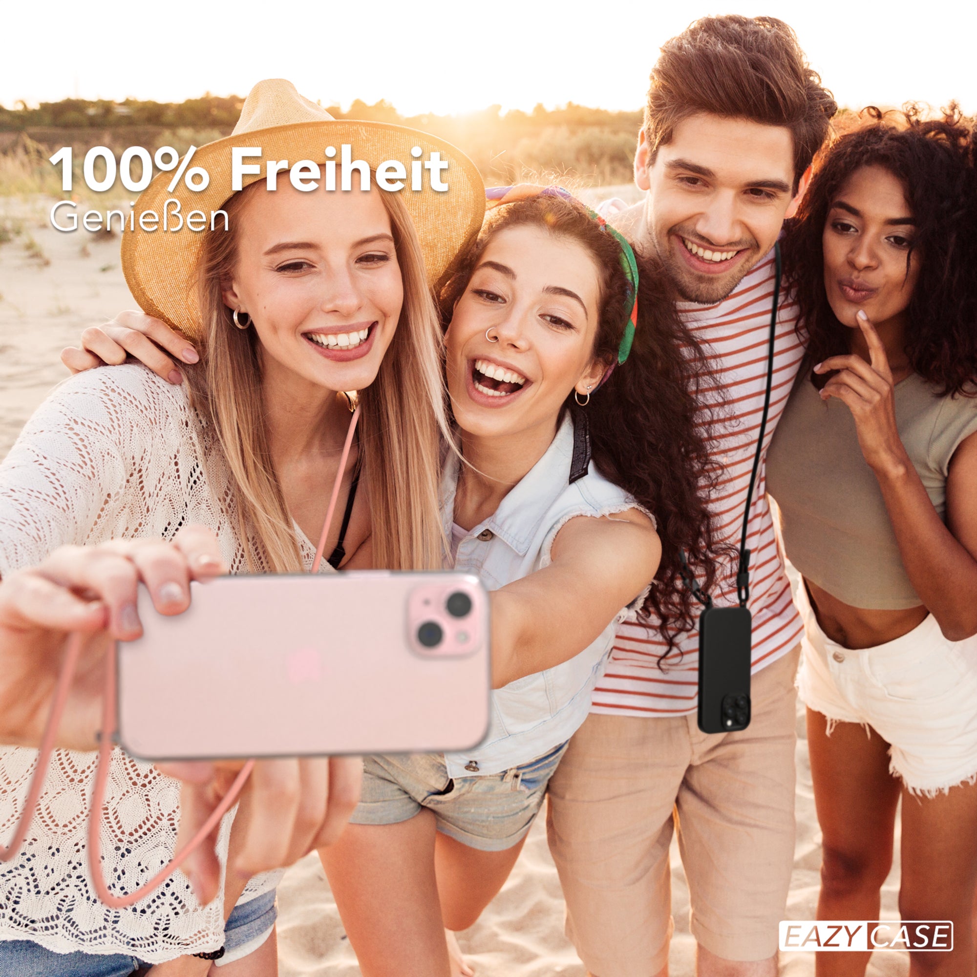 iPhone 15 Plus Hülle + Uni Kordel