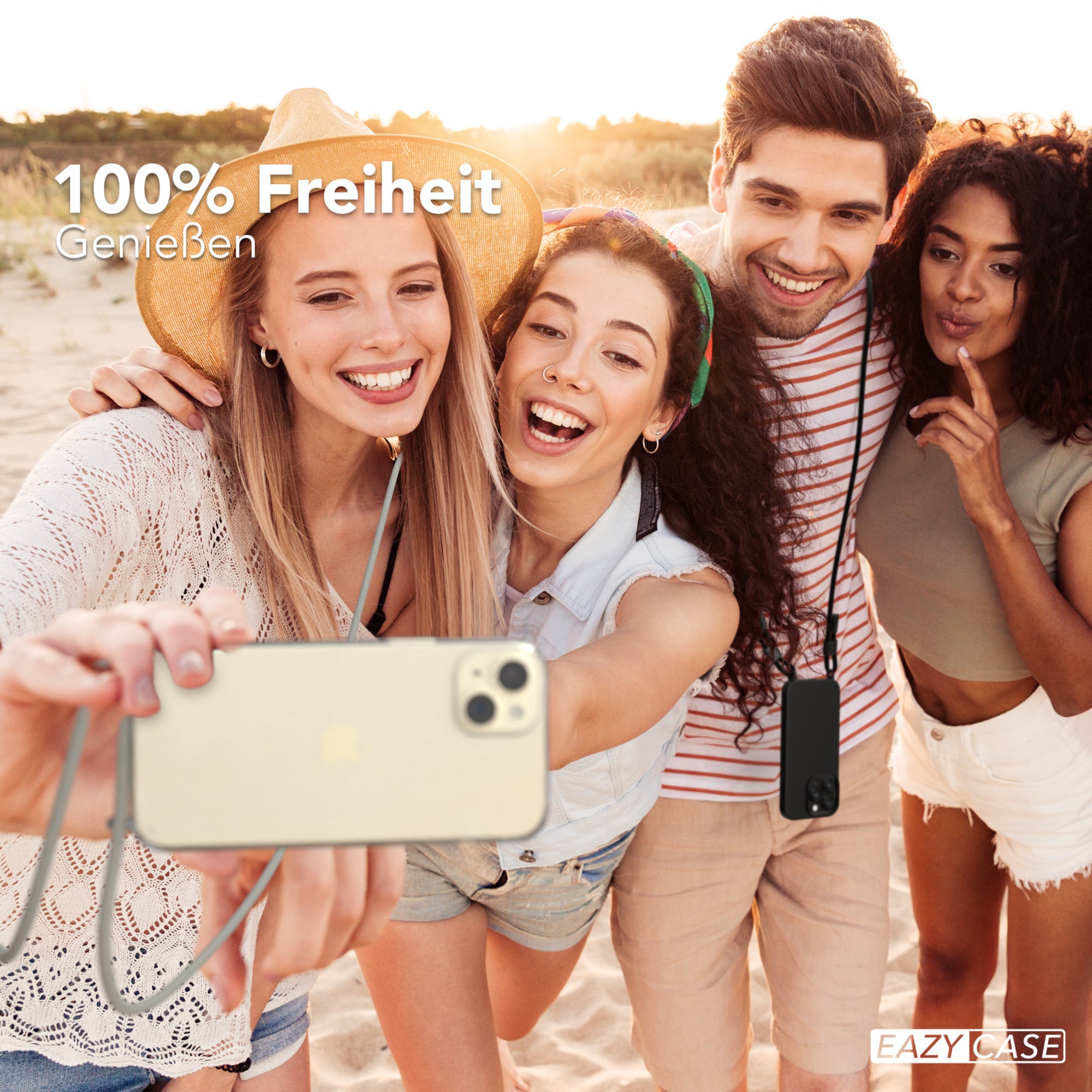 iPhone 15 Plus Hülle + Uni Kordel