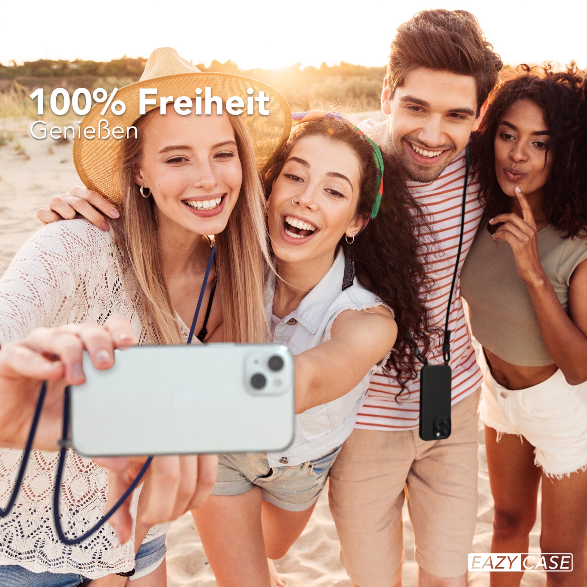 iPhone 15 Plus Hülle + Uni Kordel