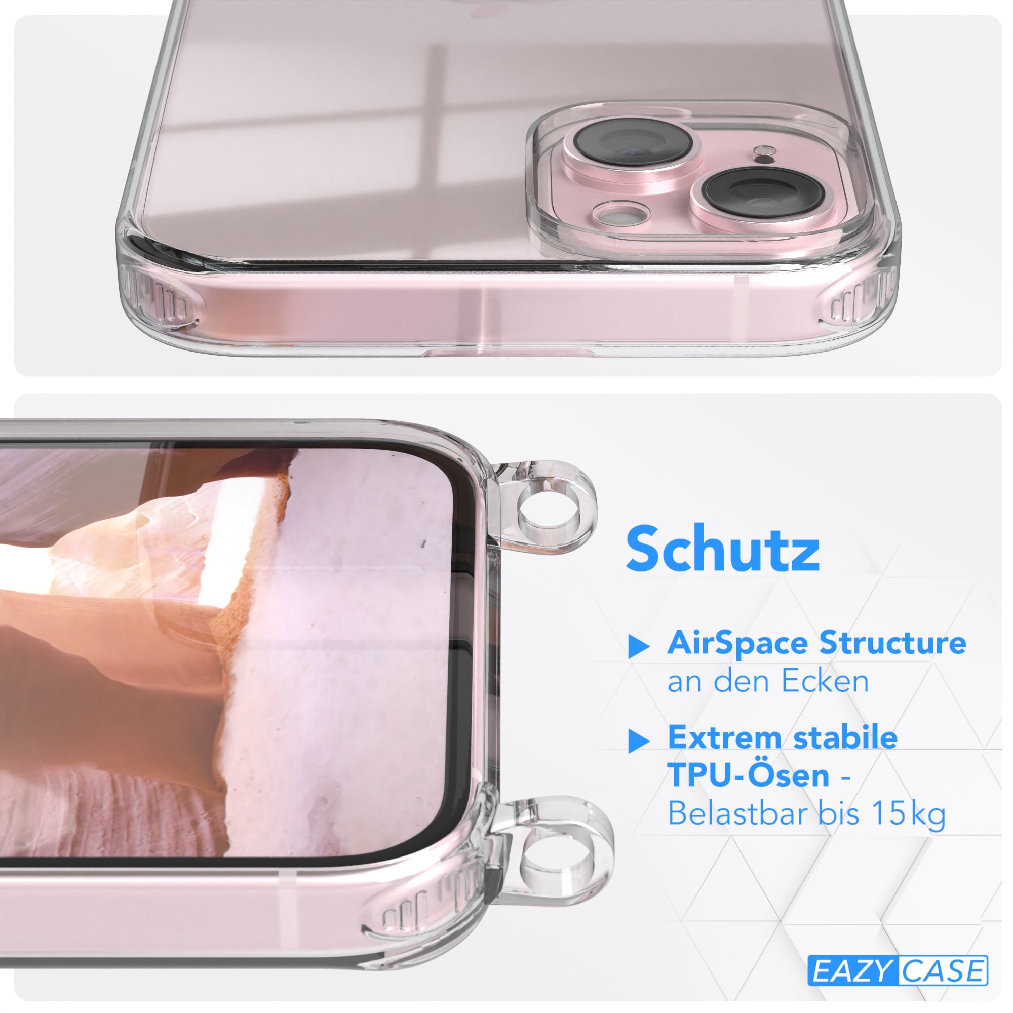 iPhone 15 Plus Hülle + breites Band