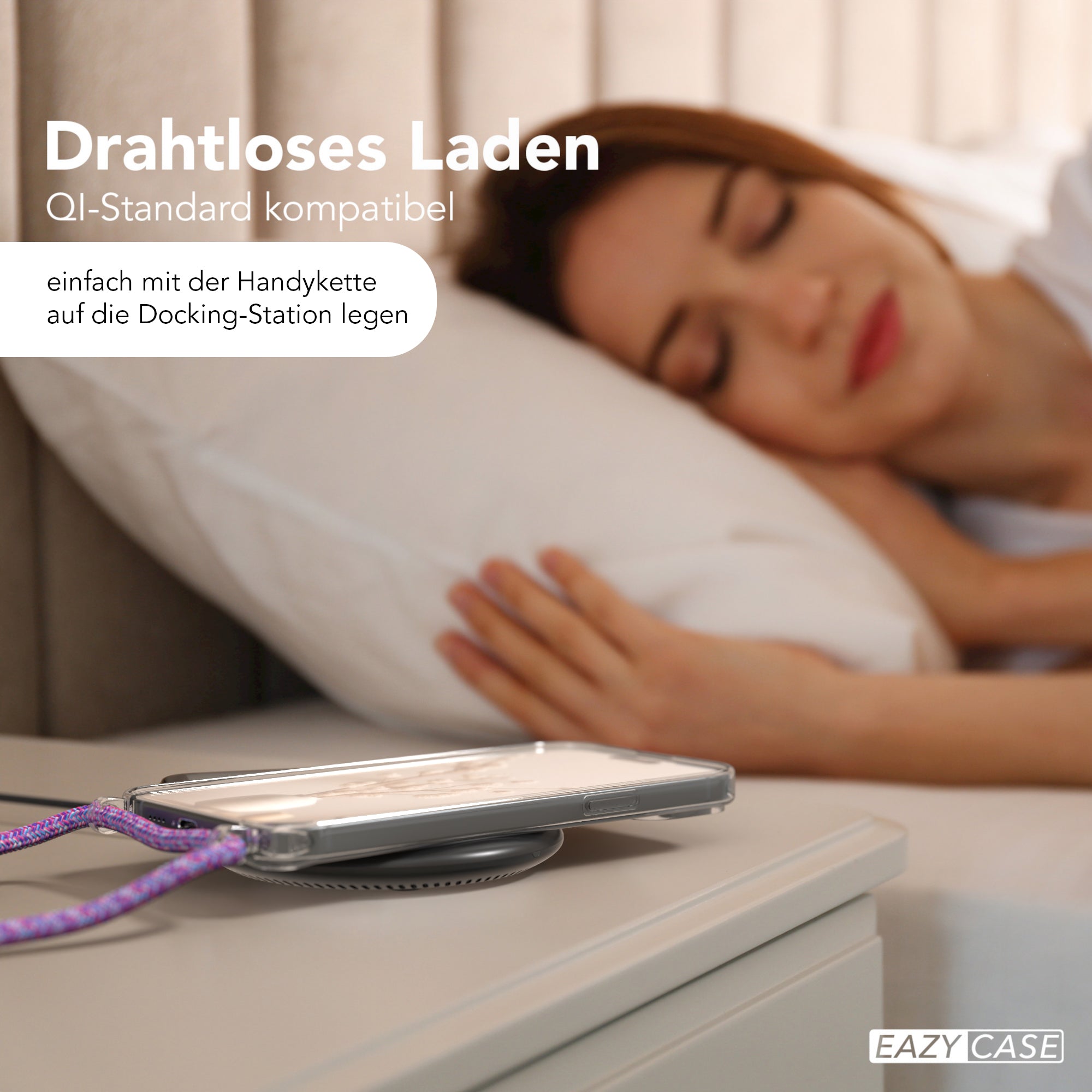 iPhone 15 Plus transparente Hülle + Kordel mit MagSafe