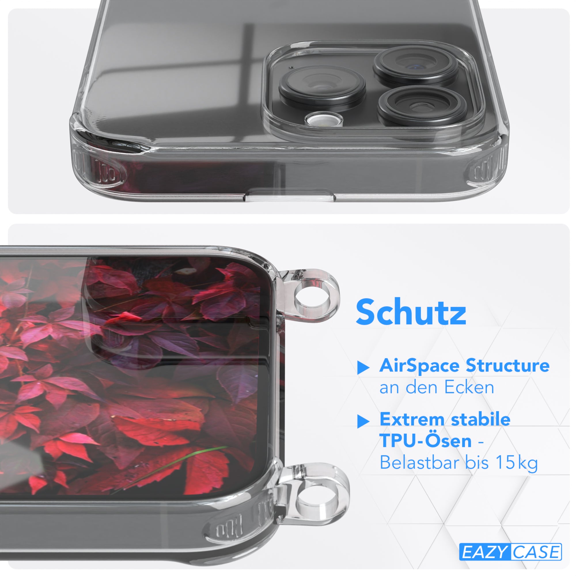 iPhone 15 Pro Max Hülle + Uni Kordel