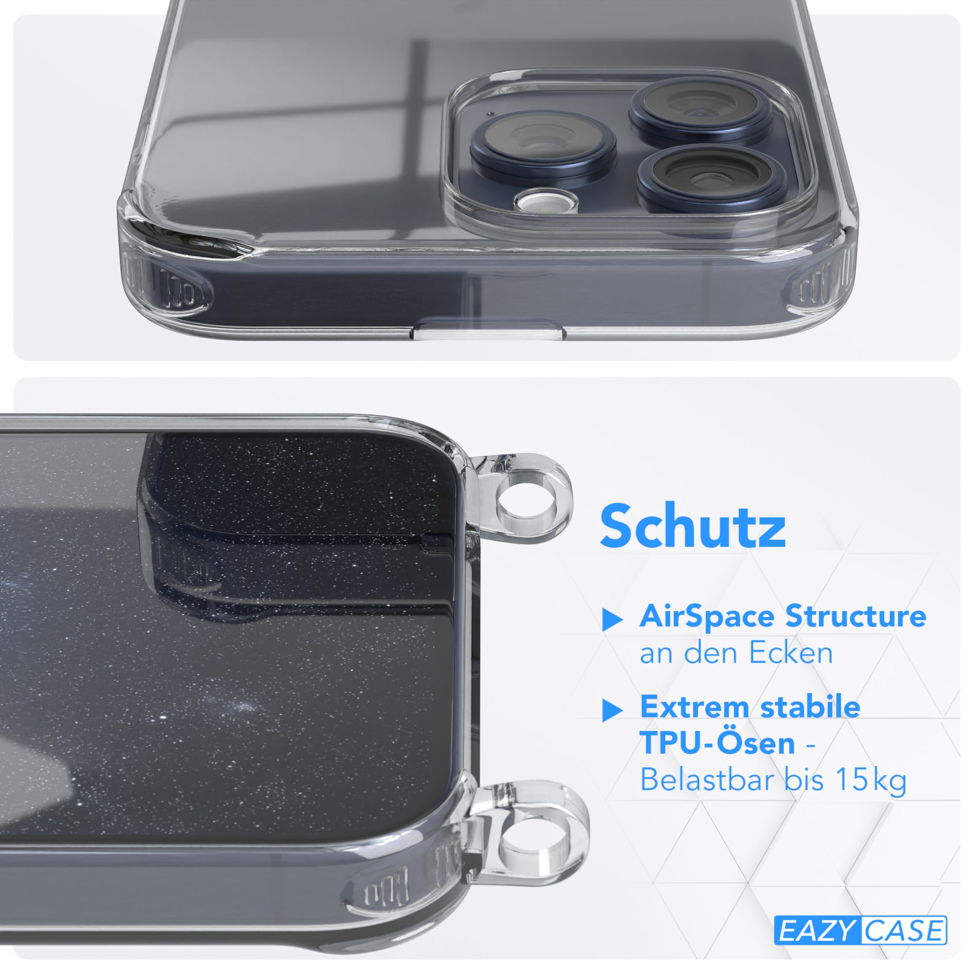 iPhone 15 Pro Max Hülle + Uni Kordel