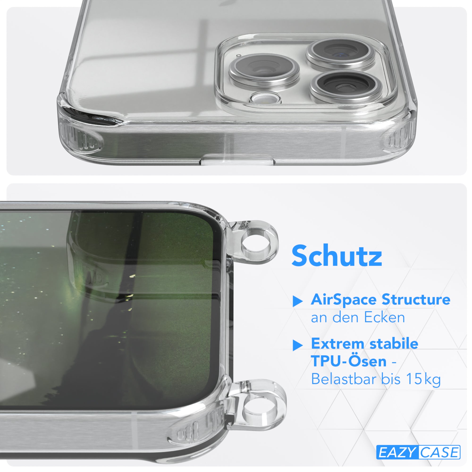 iPhone 15 Pro Max Hülle + Uni Kordel