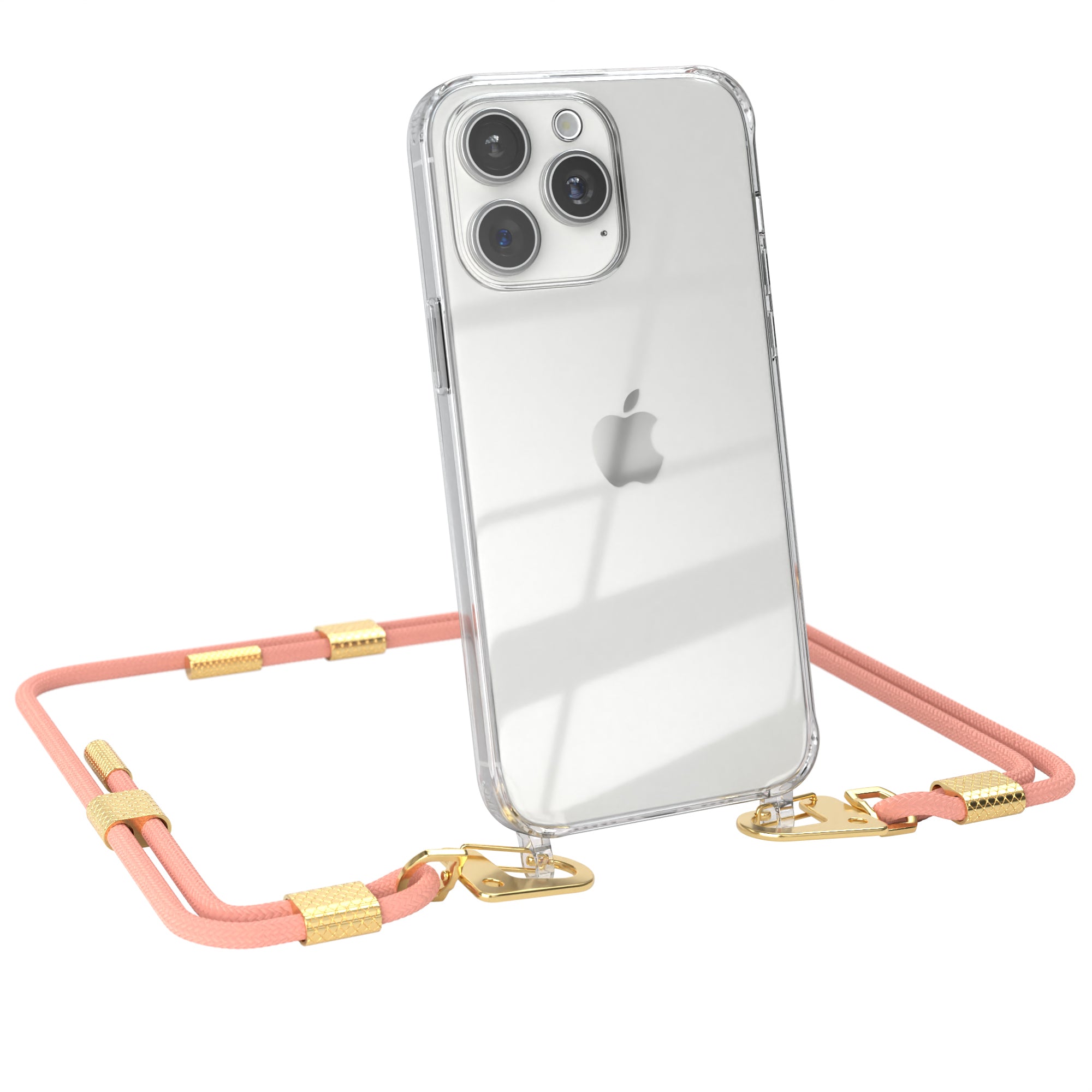 iPhone 15 Pro Max Hülle + Kordel mit Karabinern