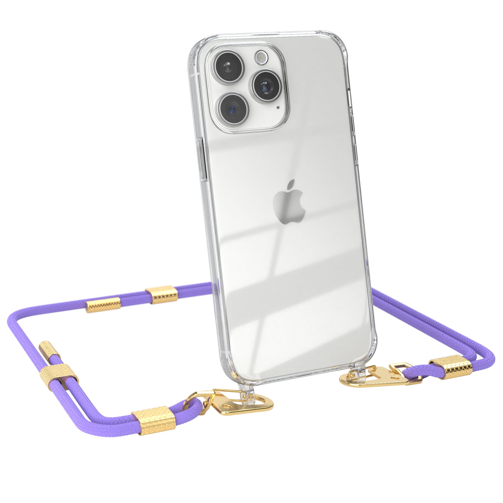 iPhone 15 Pro Max Hülle + Kordel mit Karabinern