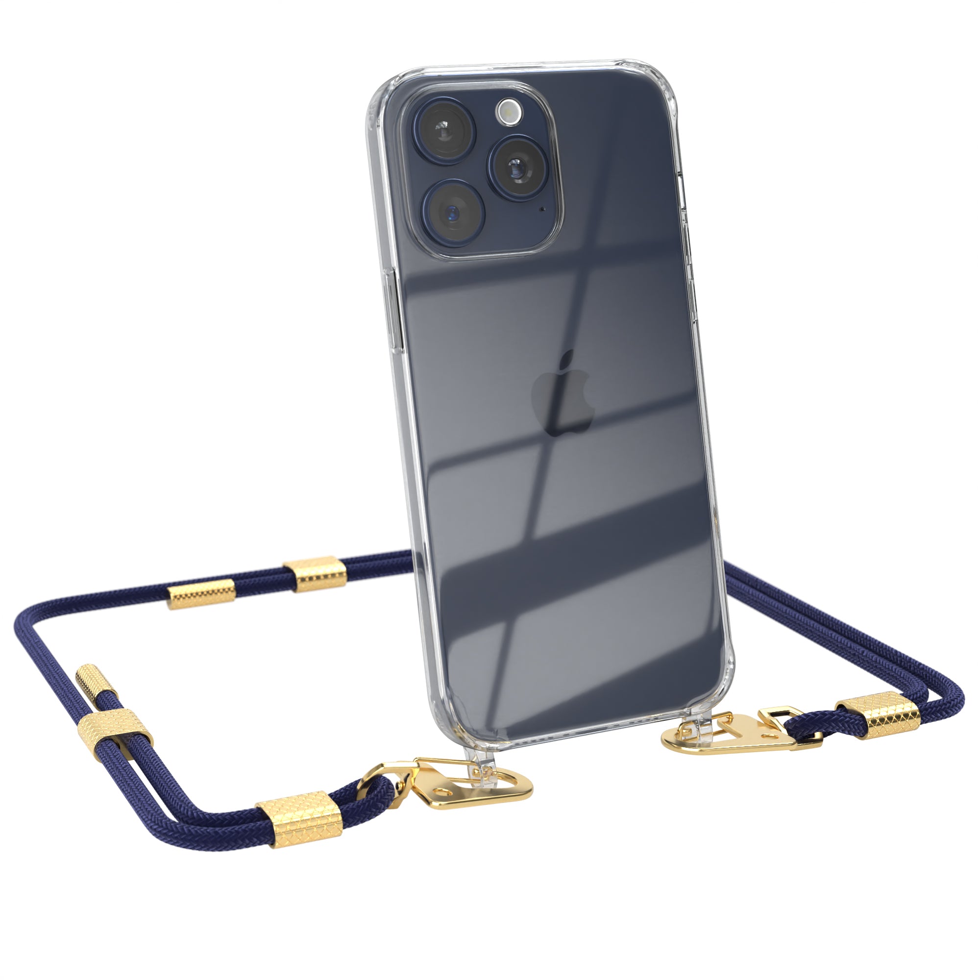 iPhone 15 Pro Max Hülle + Kordel mit Karabinern