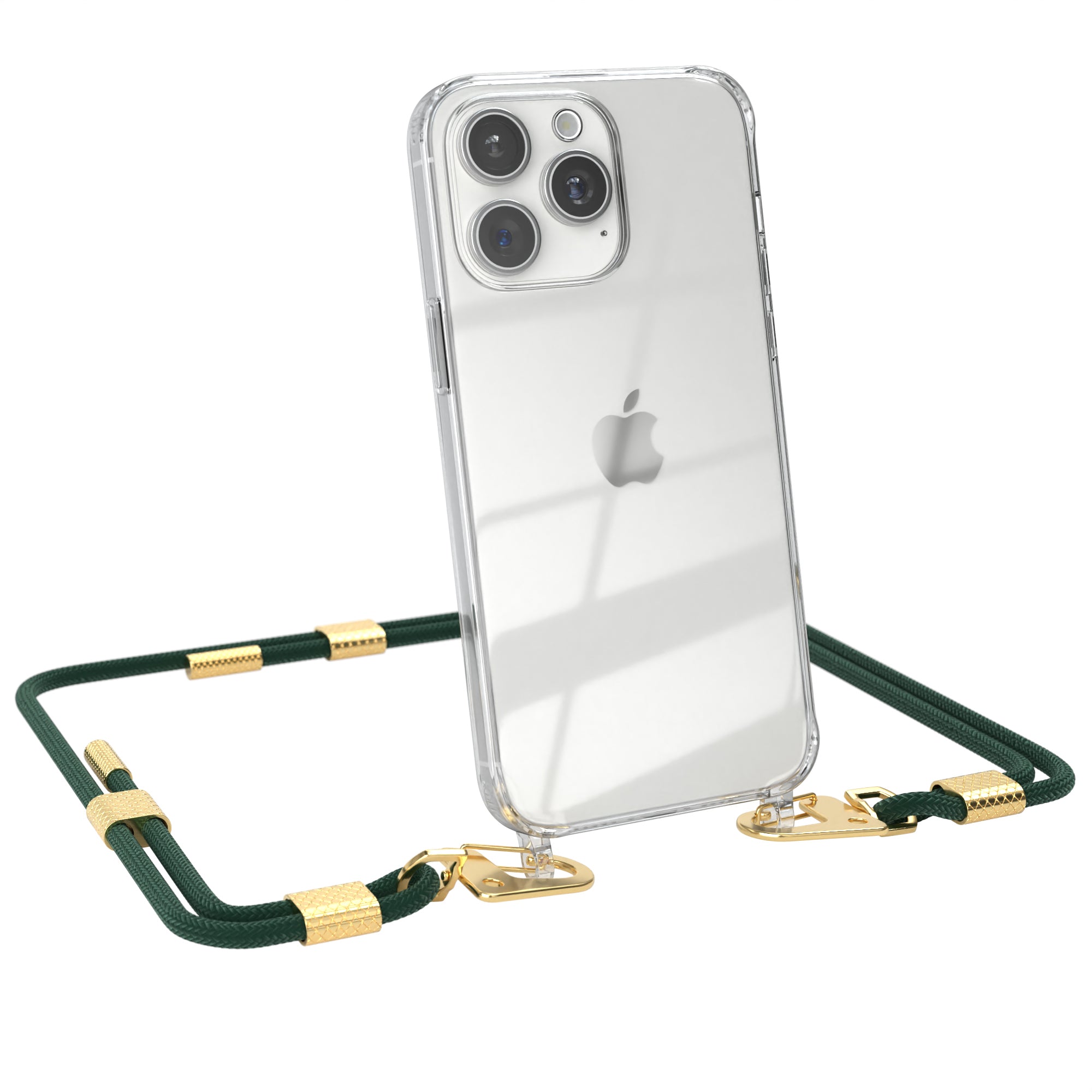 iPhone 15 Pro Max Hülle + Kordel mit Karabinern