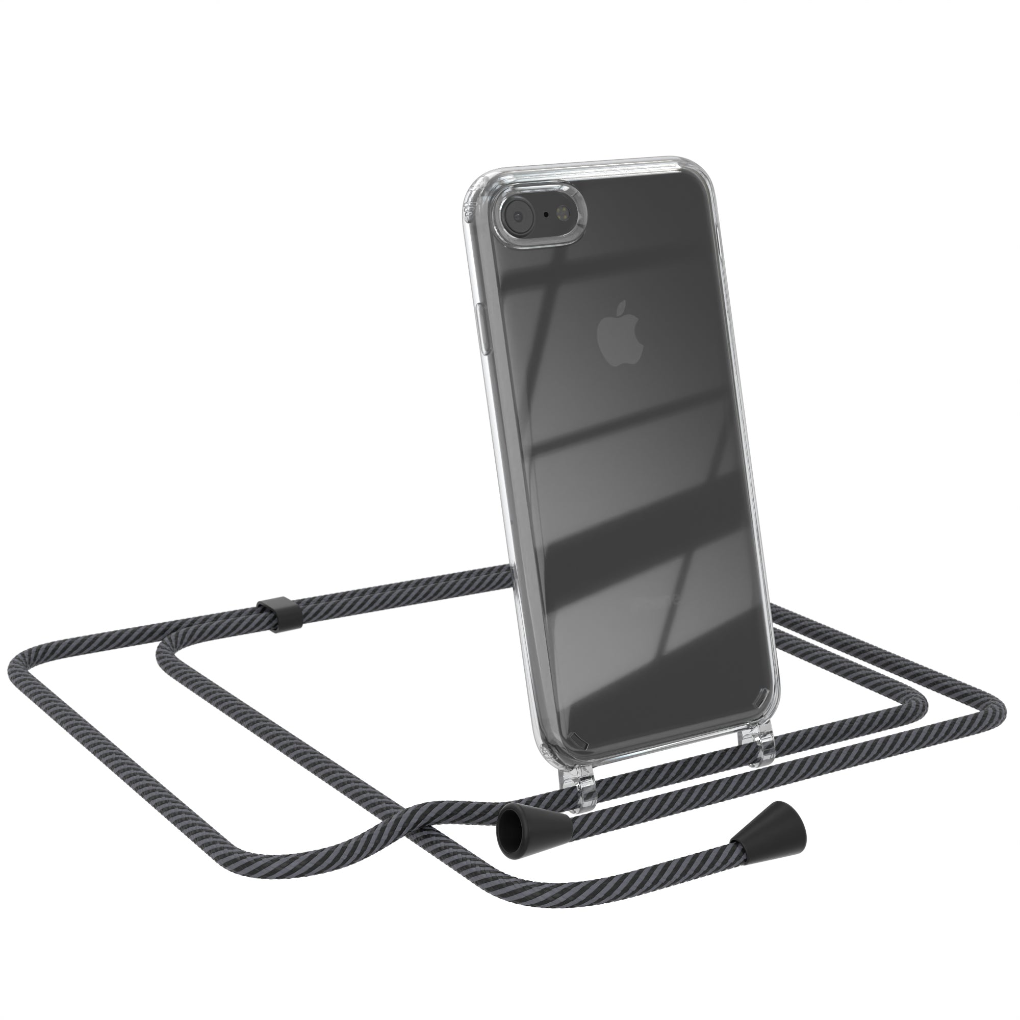 iPhone SE 2022 / 2020 / 8 / 7 transparente Hülle + Kordel