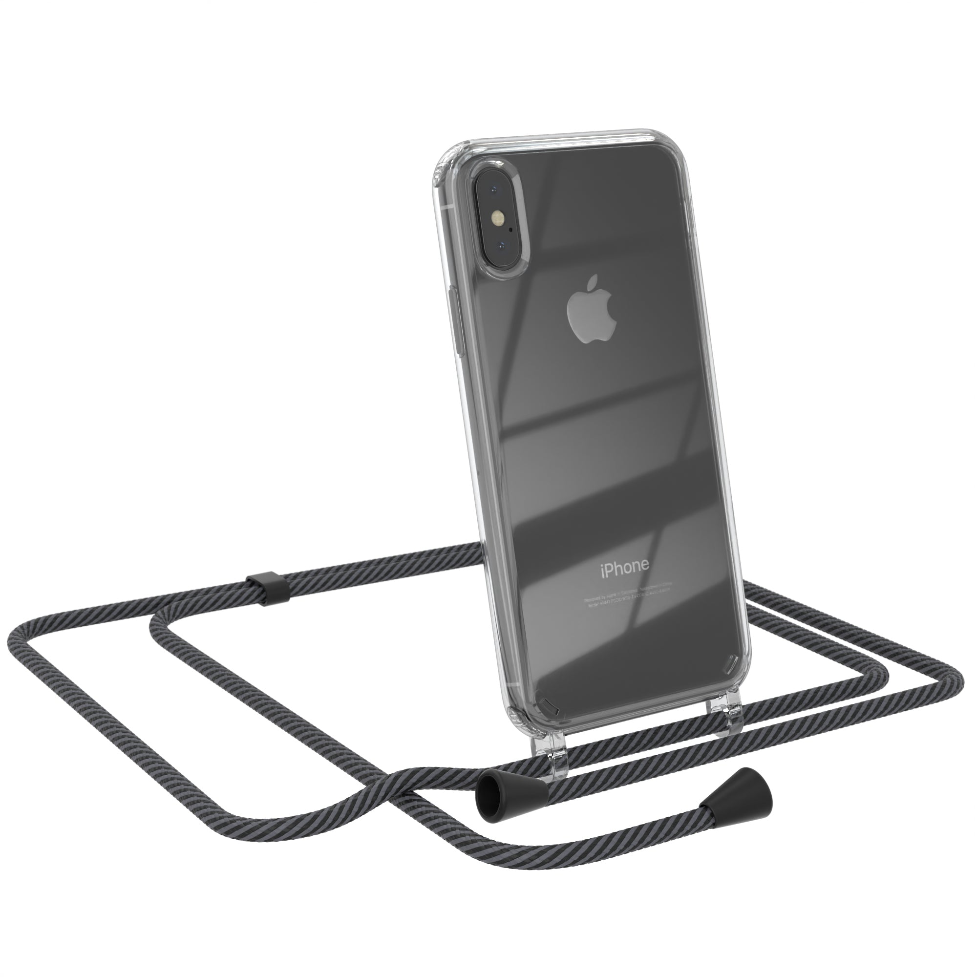 iPhone X / XS transparente Hülle + Kordel